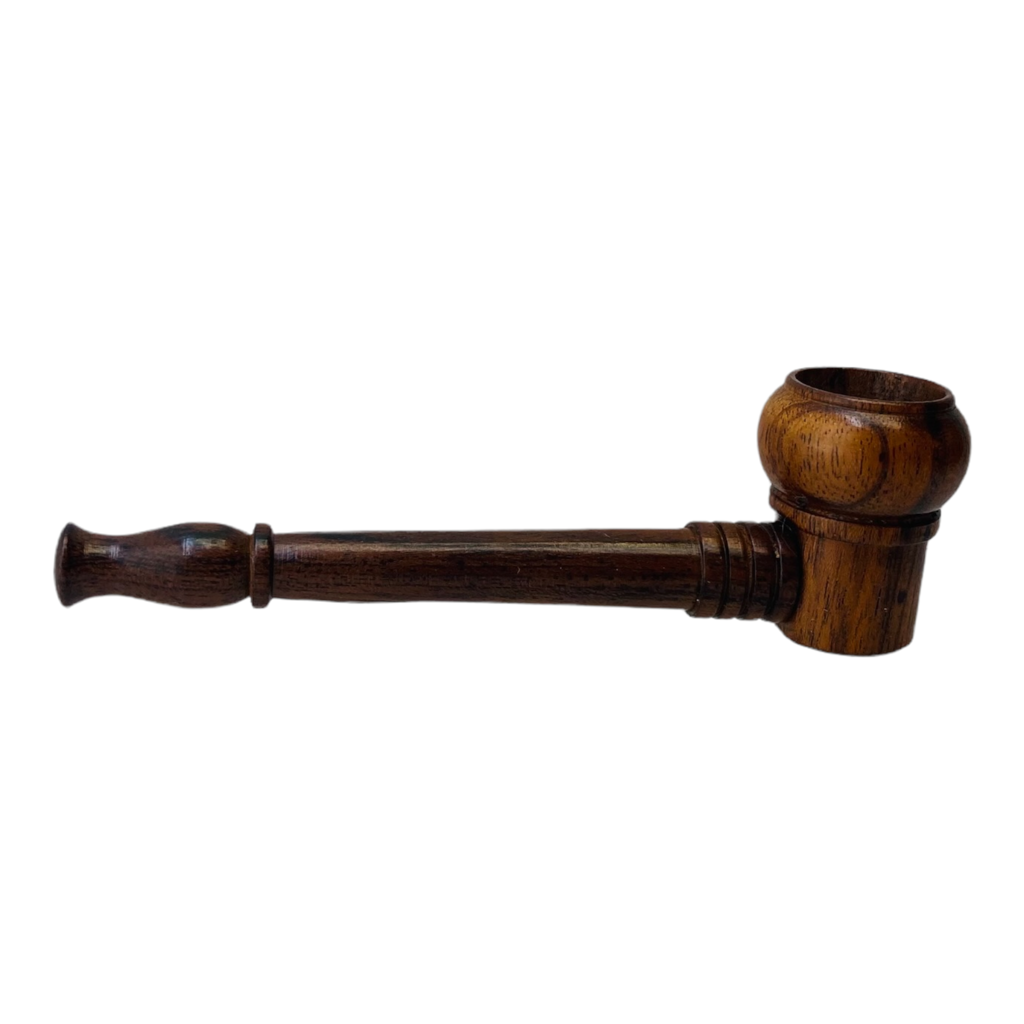 Wood Pipe - Mini Puff Thin Stem Hardwood Hand Pipe 