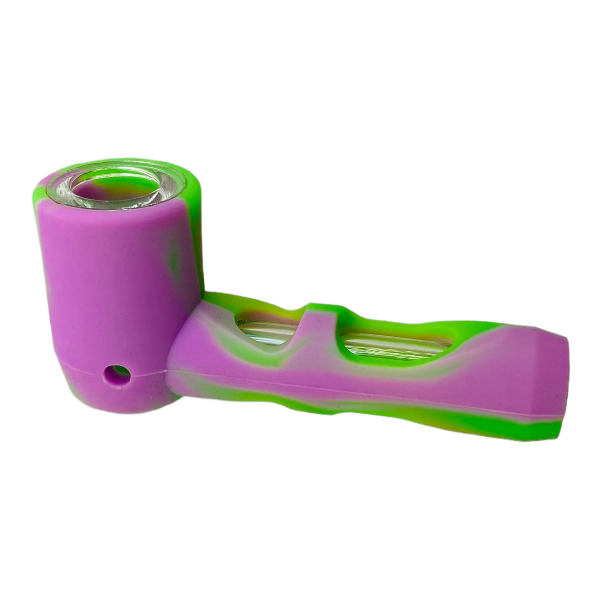 pink and green Silcone Hammer Hand Pipe