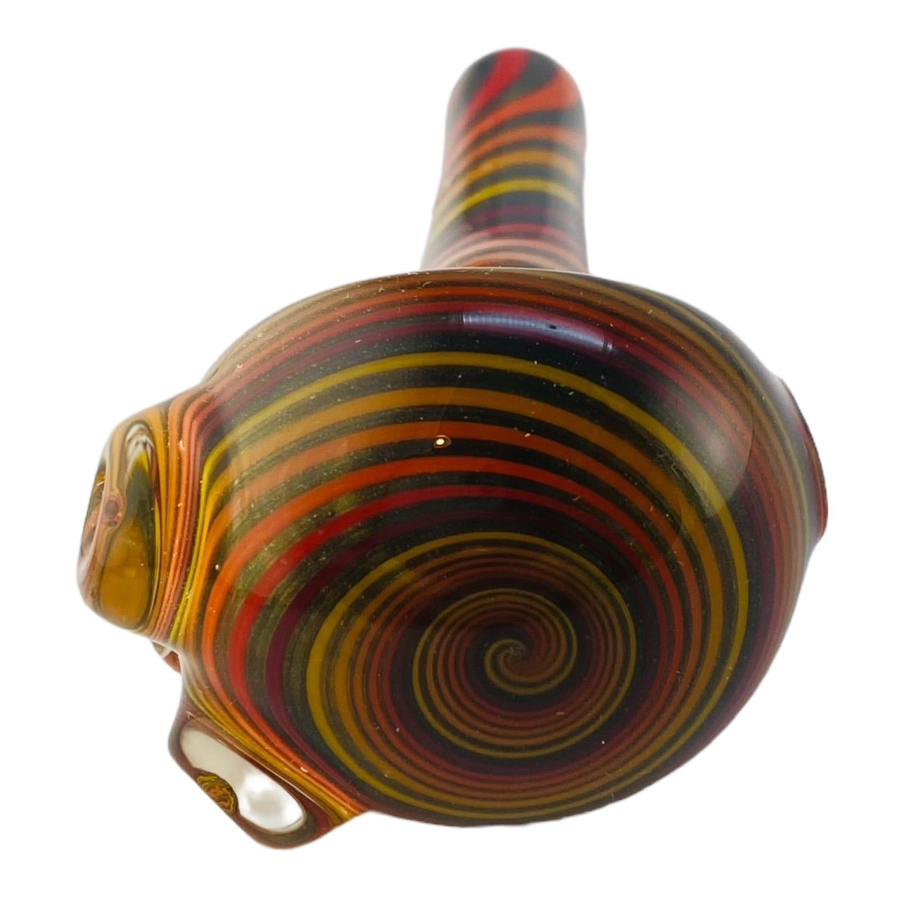 easy to clean Red Orange Yellow With Black Dichro Twist Glass Hand Pipe