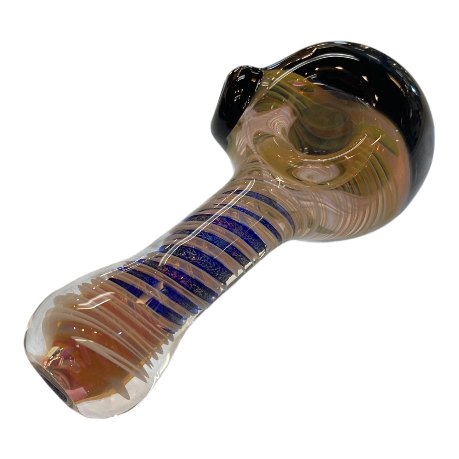 Talent Glass Works - Fume And Color Coil With Steal Your Face Dichro End - Glass Hand Pipe