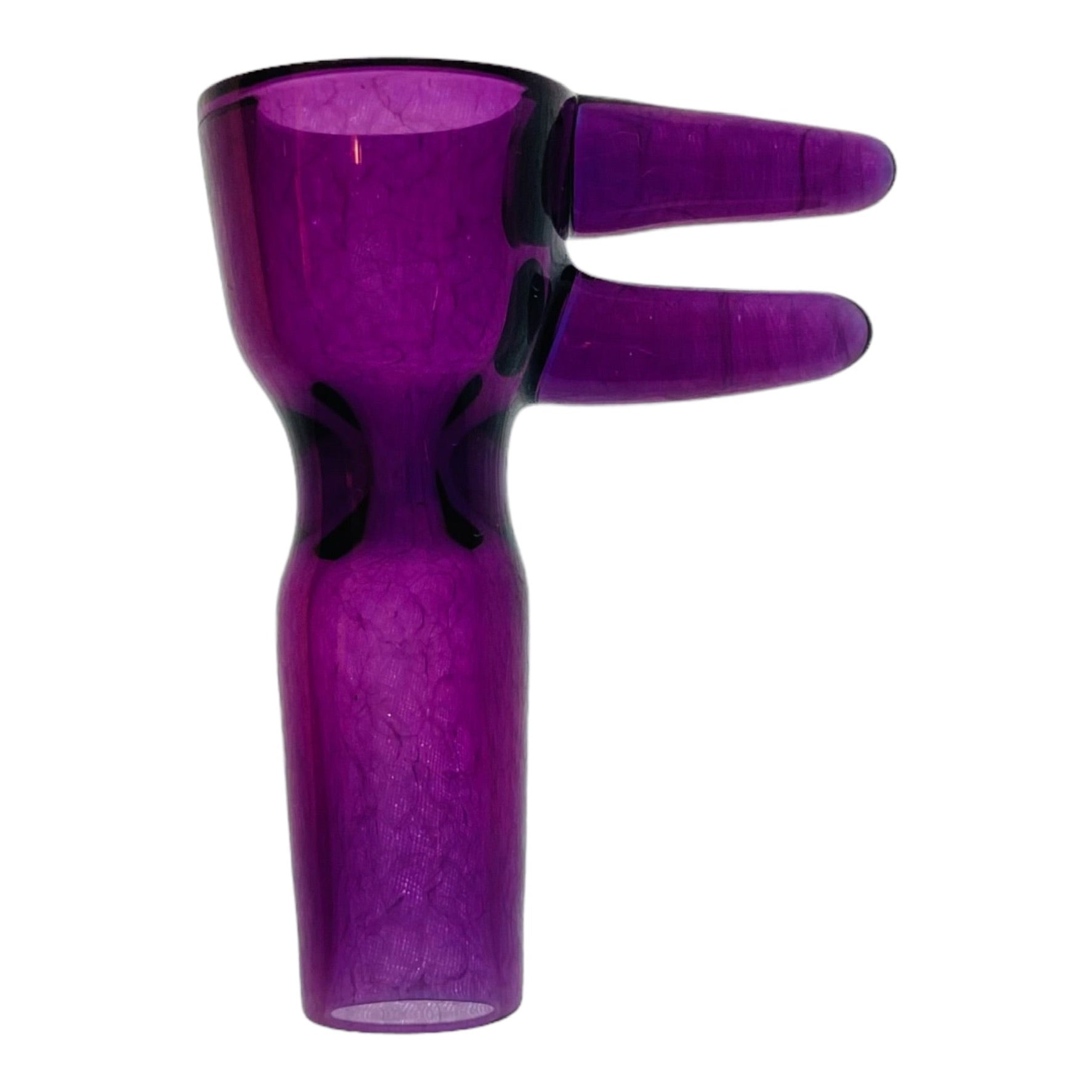 Optera Glass - Dark Purple With Purple Handle - 14mm Bowl Piece