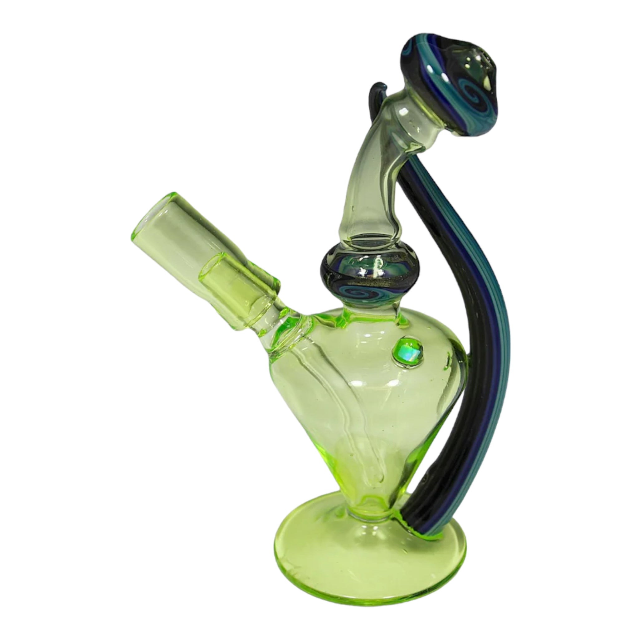 Alex Inwood Lamp Dab Rig Sublime Green And Black Horn