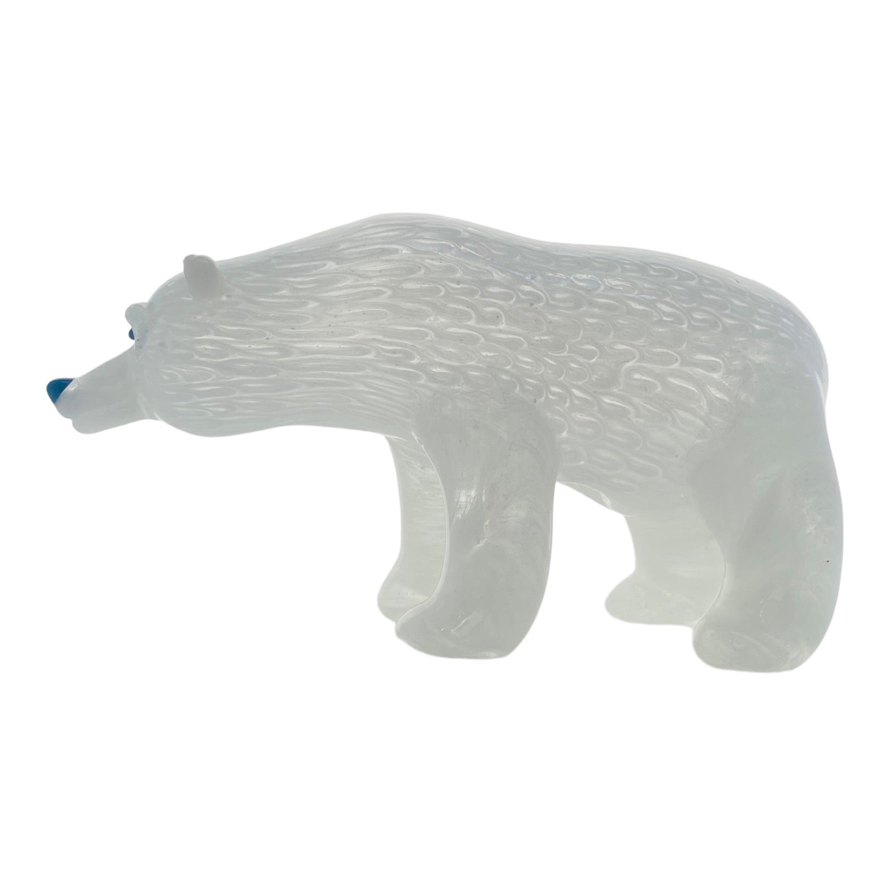 Handmade Glass Polar Bear Dry Hand Pipe Made By Daniels Glass Art