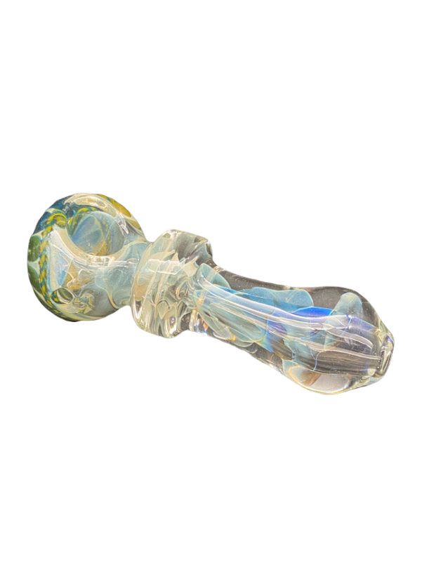Glass Hand Pipe - Extra Thick Inside Out Space Fume With Wig Wag End