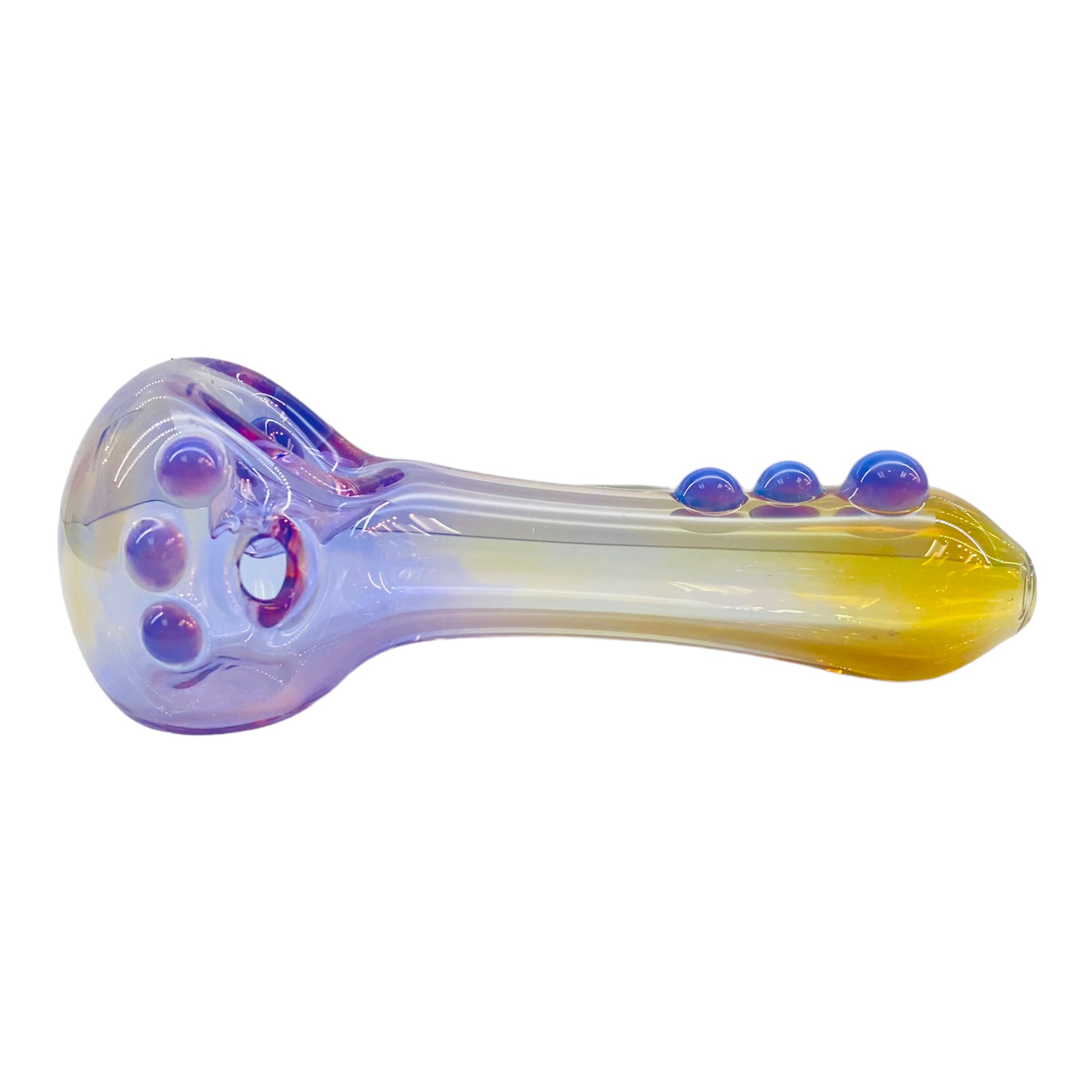 Purple Glass Hand Pipe With Color Changing Fuming