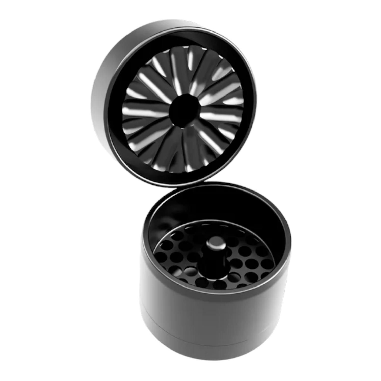 black Flower Mill - Mini Aluminum 3 Piece Herb Grinder