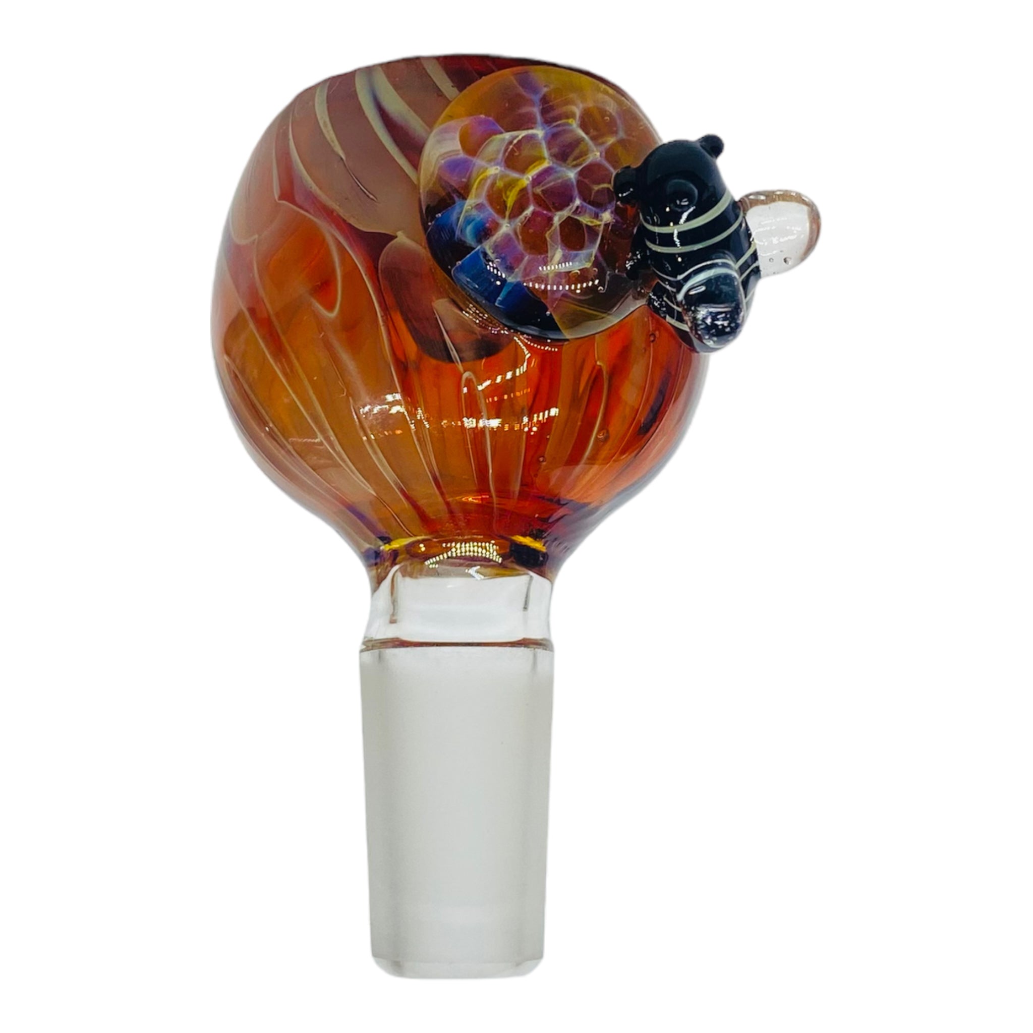 14mm bowl Apollo Glass - Perching Honeycomb Beehive With Honey Oil Drip Glass Bong