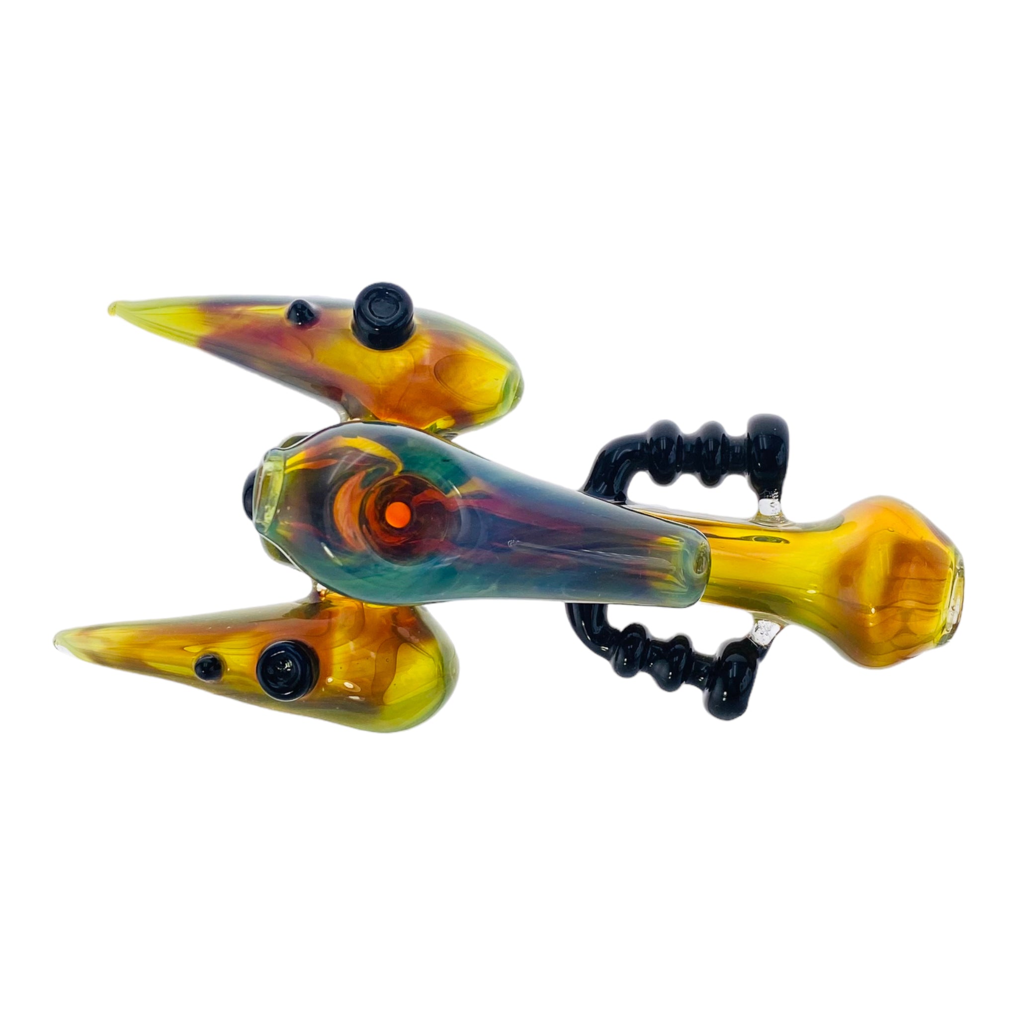 Alientech Pod Racer Glass Steam Roller Hand Pipe is a custom-made pipe Featuring a unique pod racer shape and made from robust Alientech glass