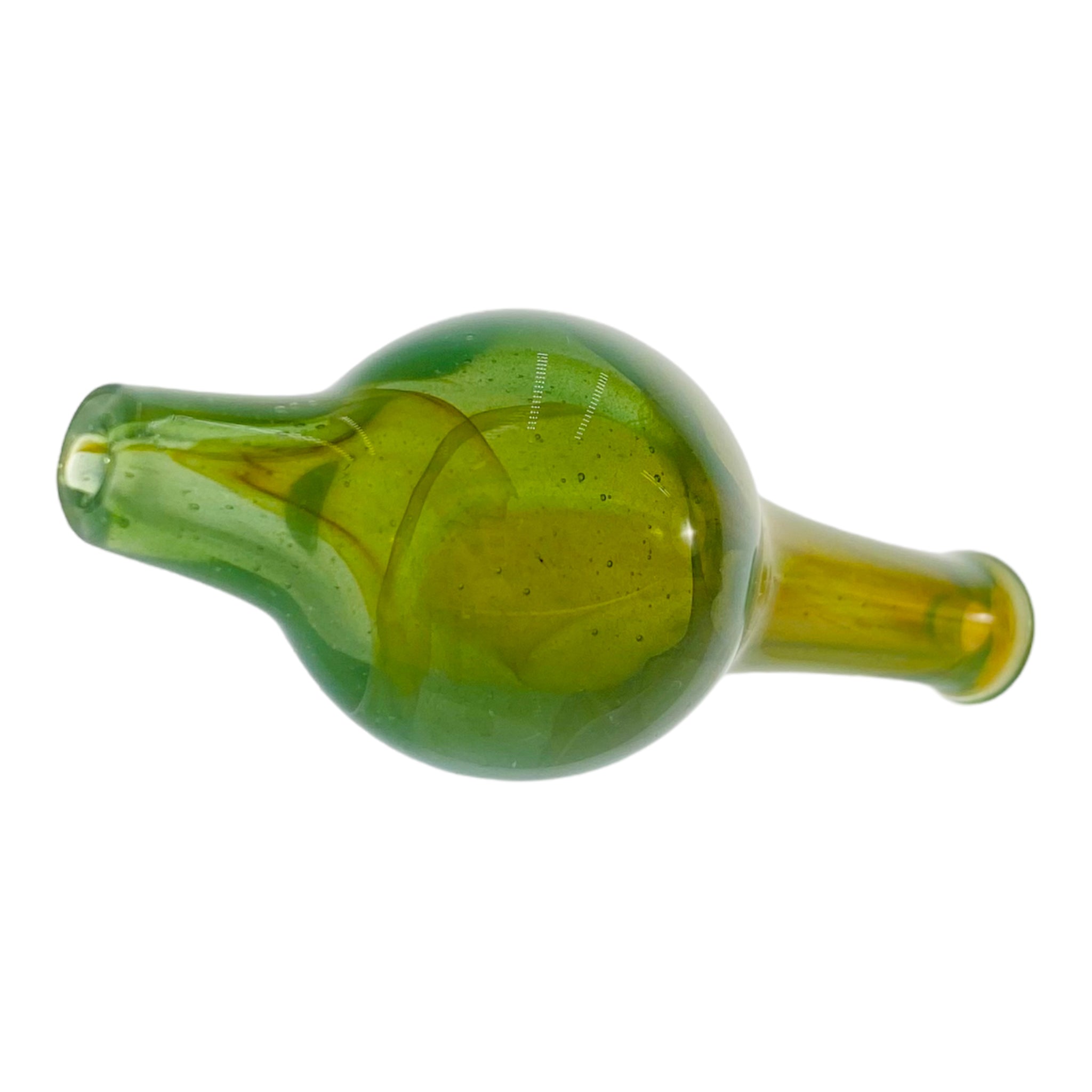 William B Glass - Mossy Agate Green Glass Bubble Carb Cap