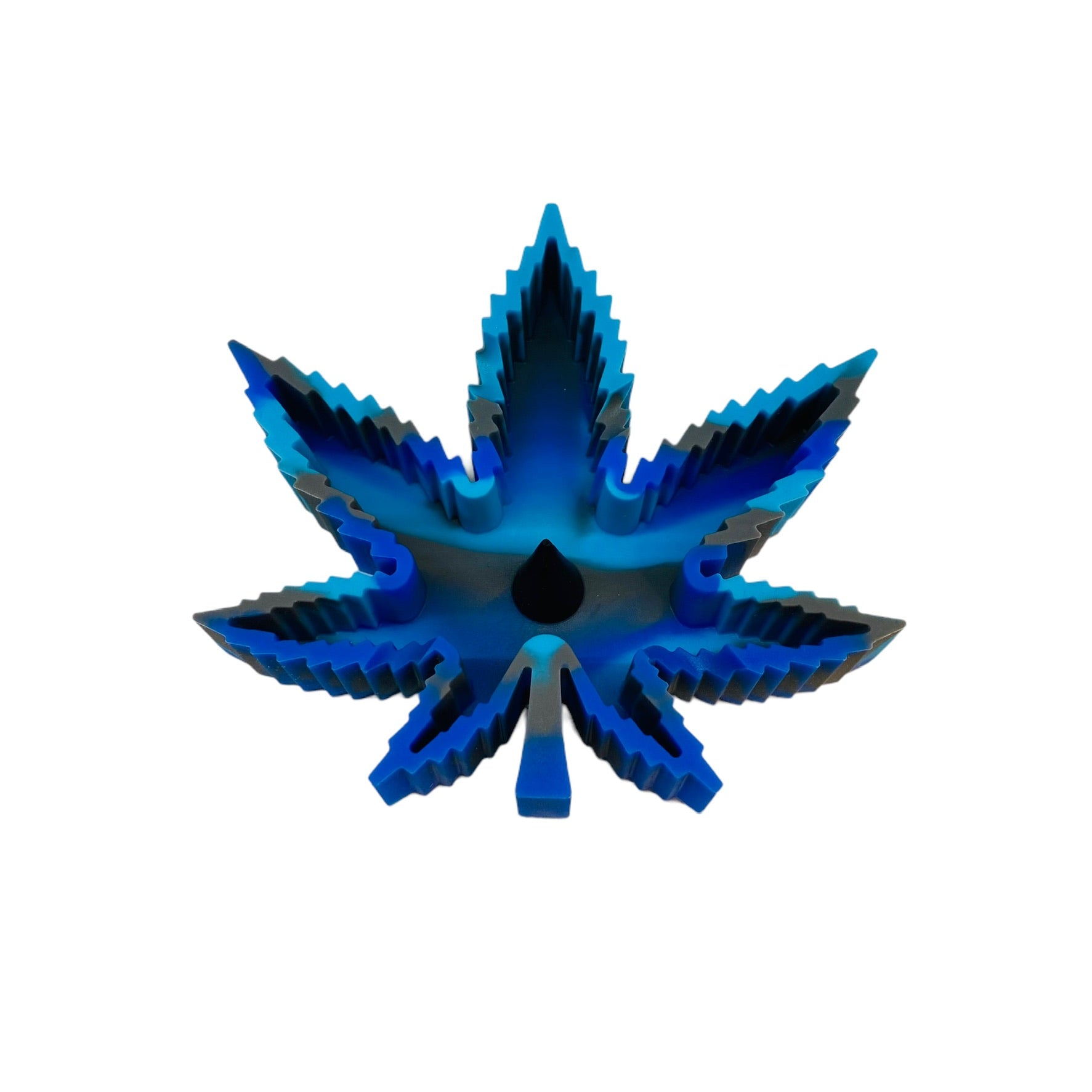Weed Leaf Silicone Ashtray - Blue Camo