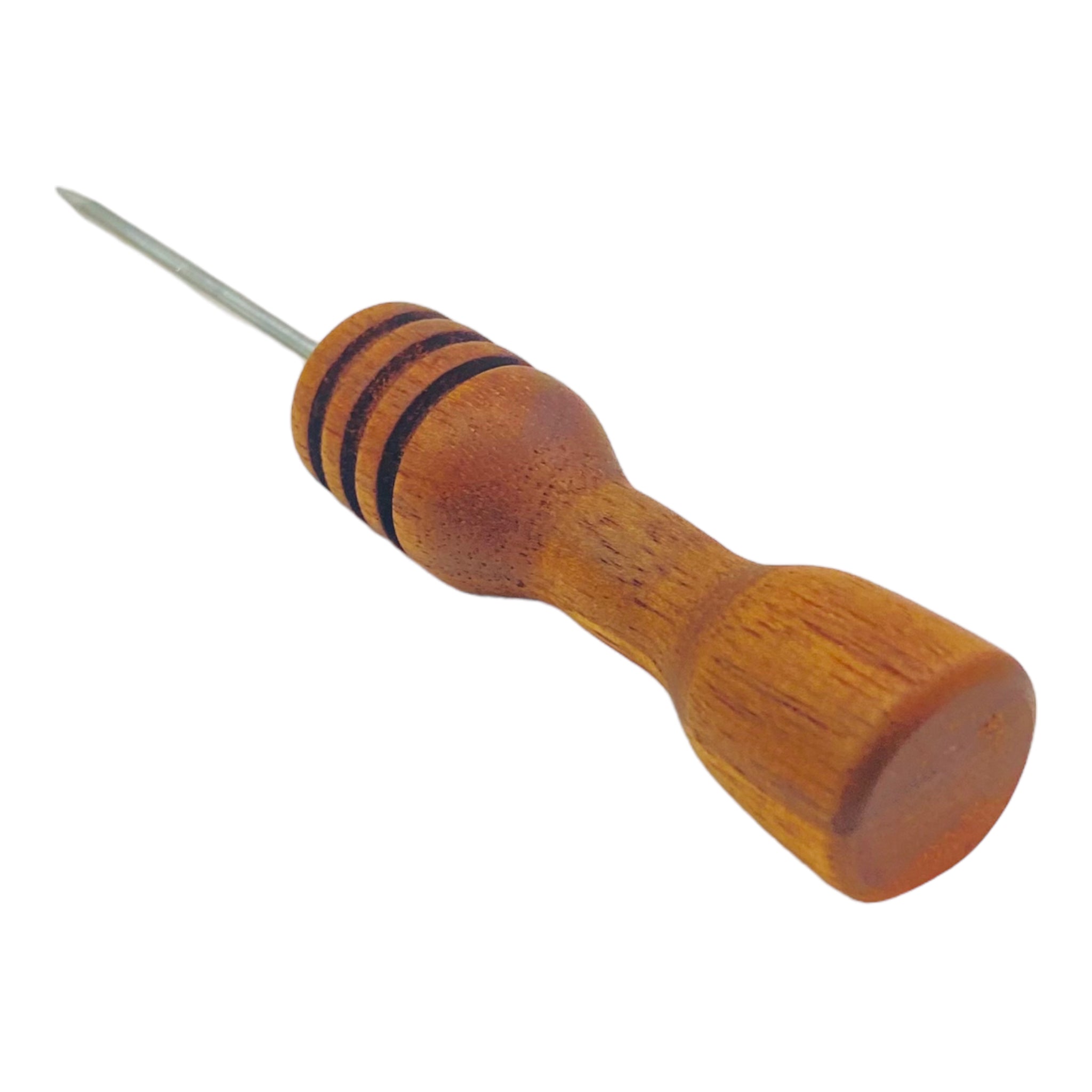 Mahogany Woodturned Dab Tool Or Pipe Poker With Honey Collecter Handle