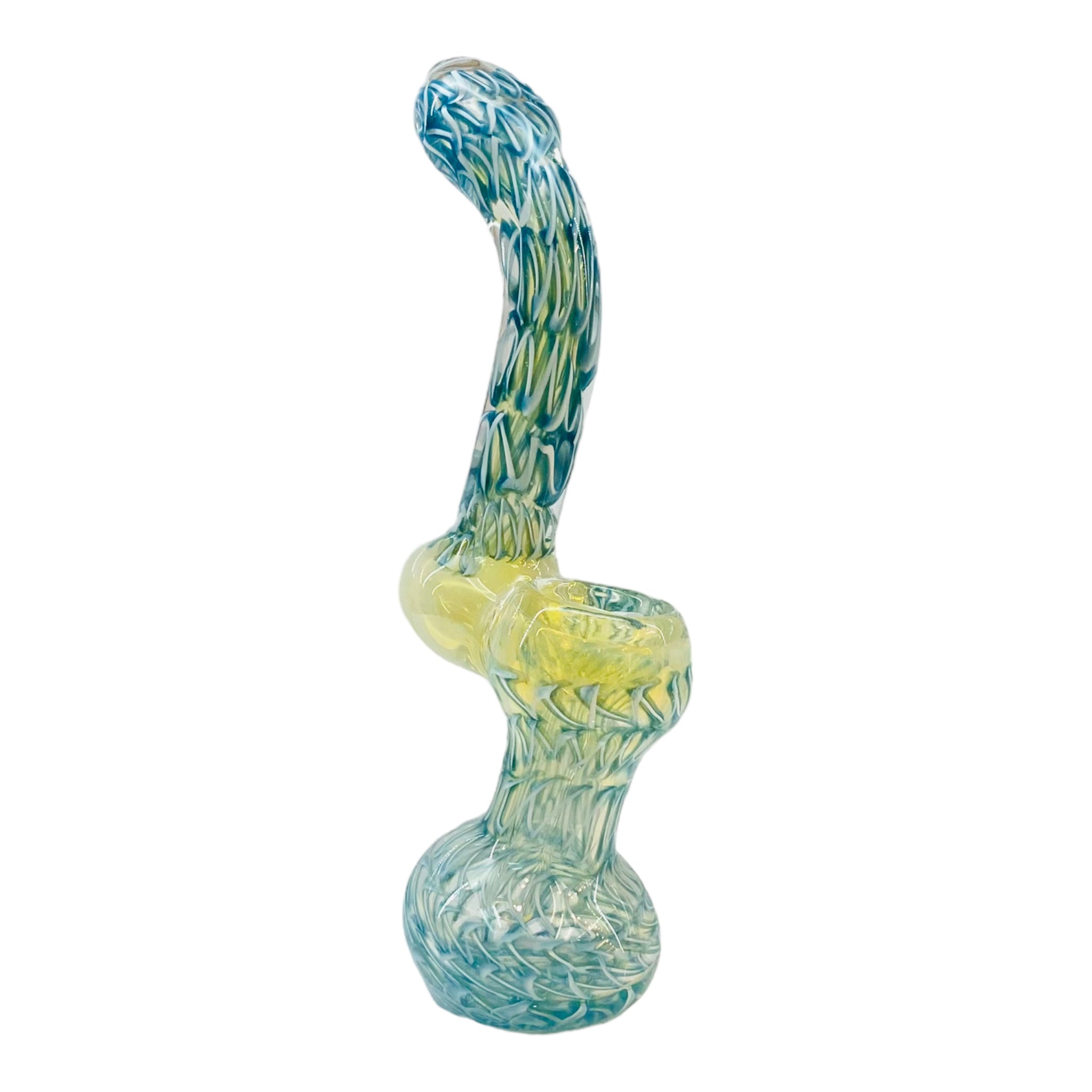 best Blue Inside Out Double Blown Stand Up Glass Bubbler