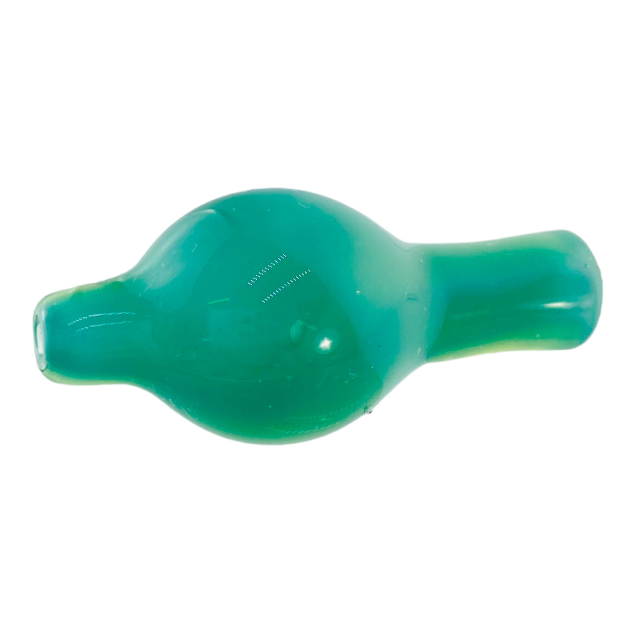 William B Glass - Aqua Pearl Glass Bubble Carb Cap