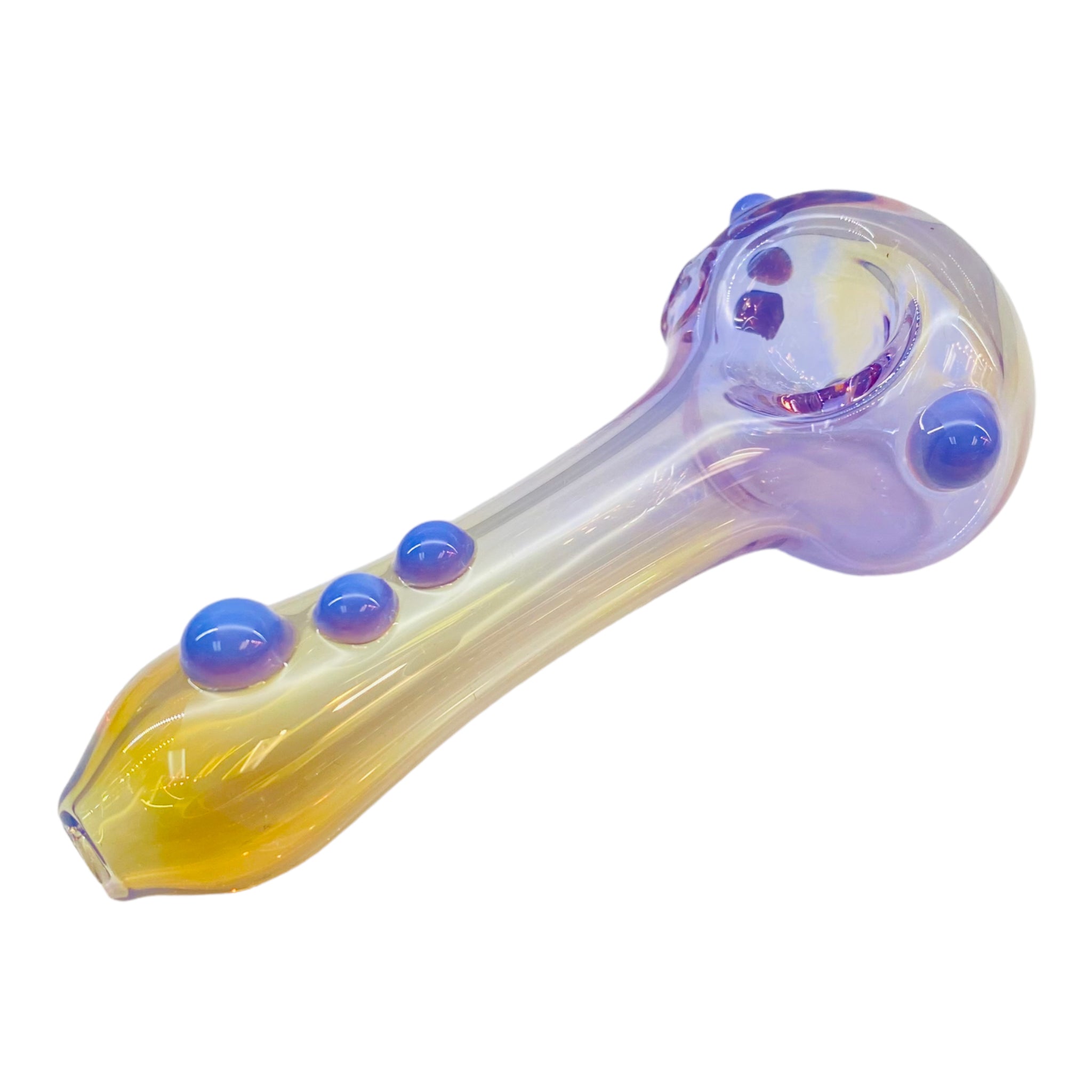 Translucent Purple Glass Hand Pipe With Color Changing Fuming