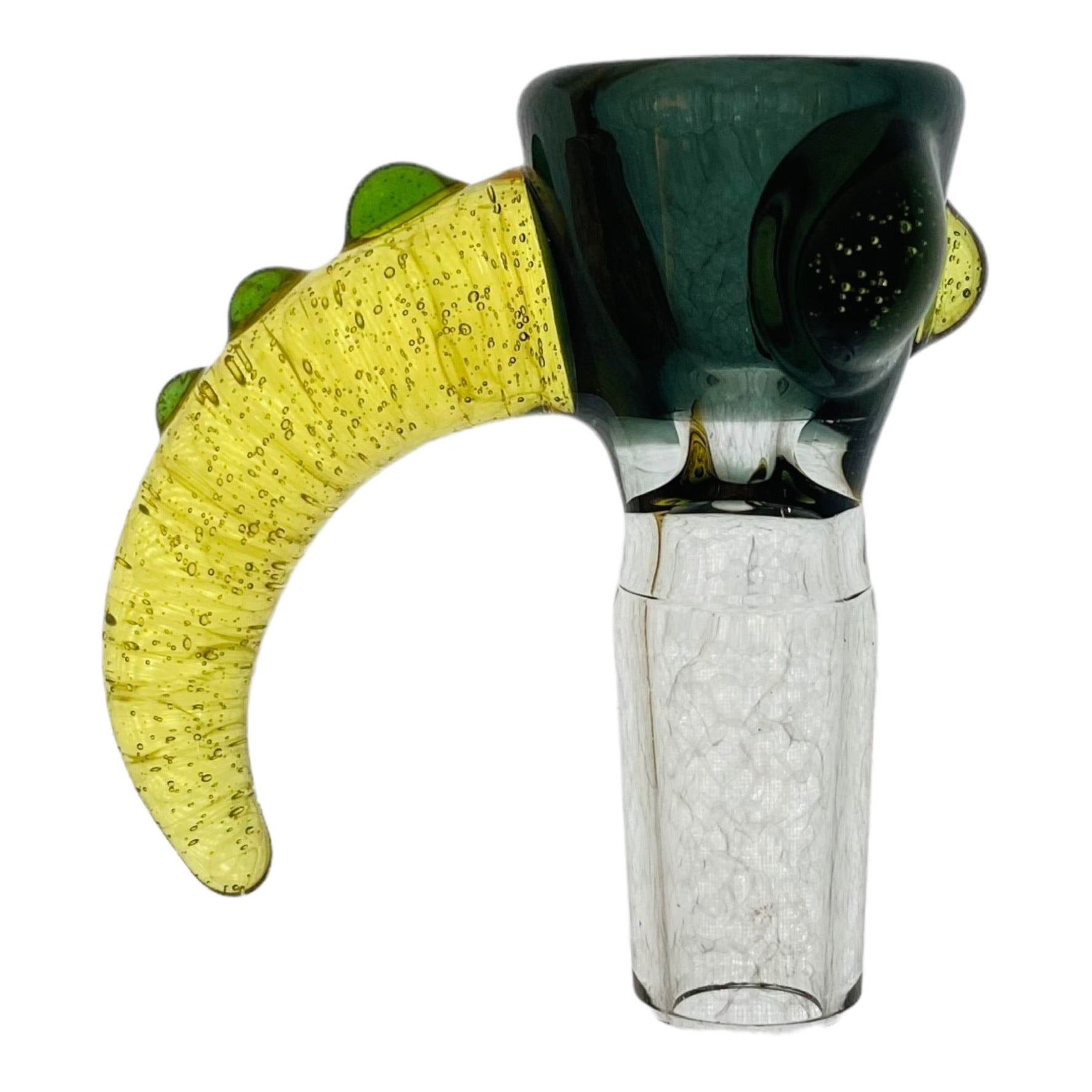 Arko Glass - 14mm Bowl Shadow Black With CFL Green-Pink Handle