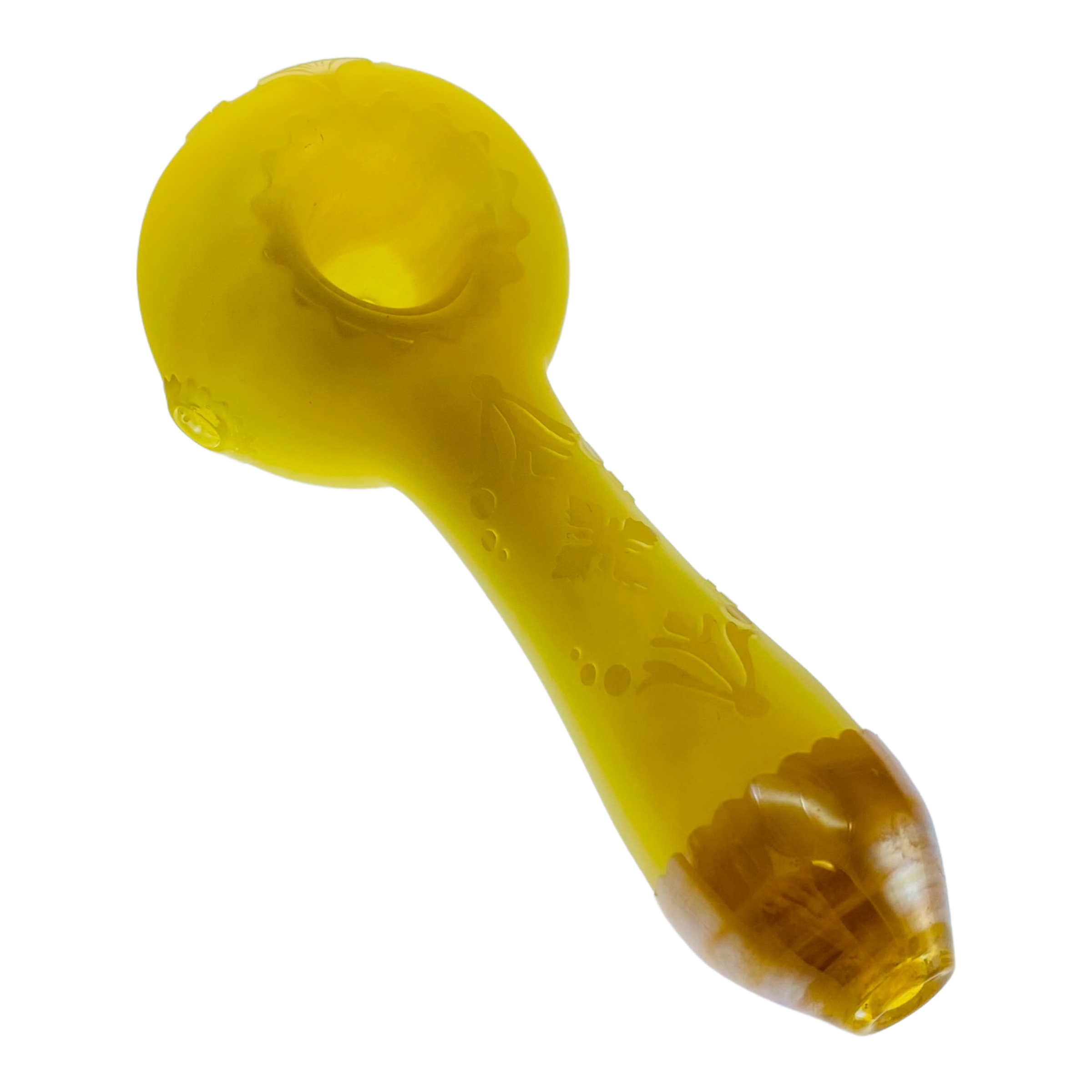 Liberty 503 Glass - Sandblasted Yellow Spoon