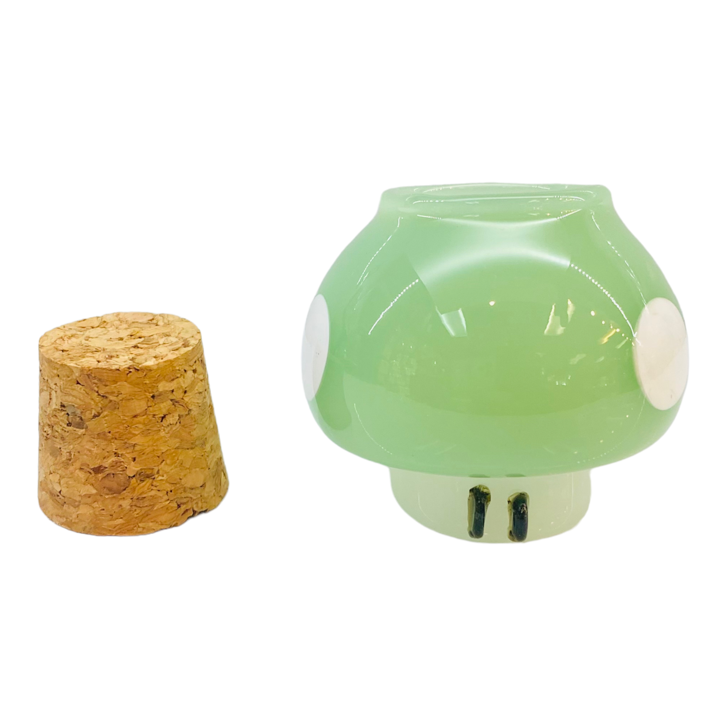 1UP Mushroom Cork Top Jar - Green