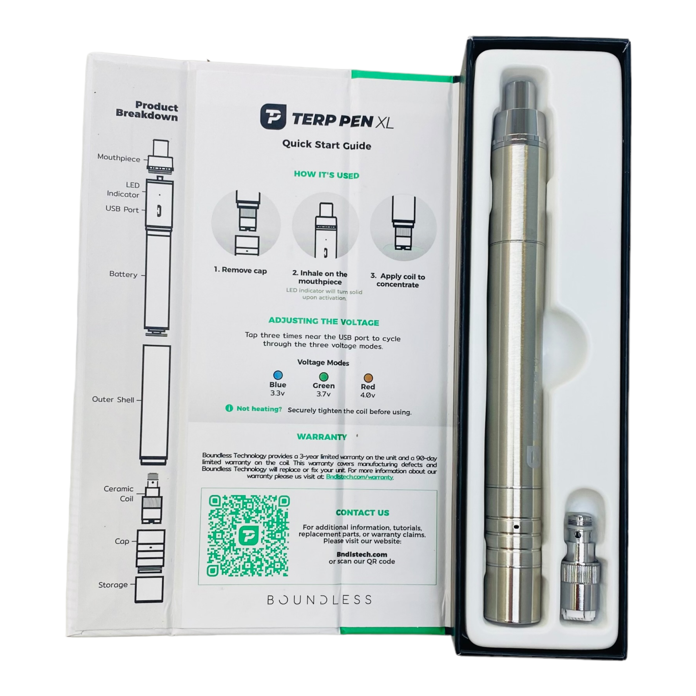 Boundless - Terp Pen XL - Silver