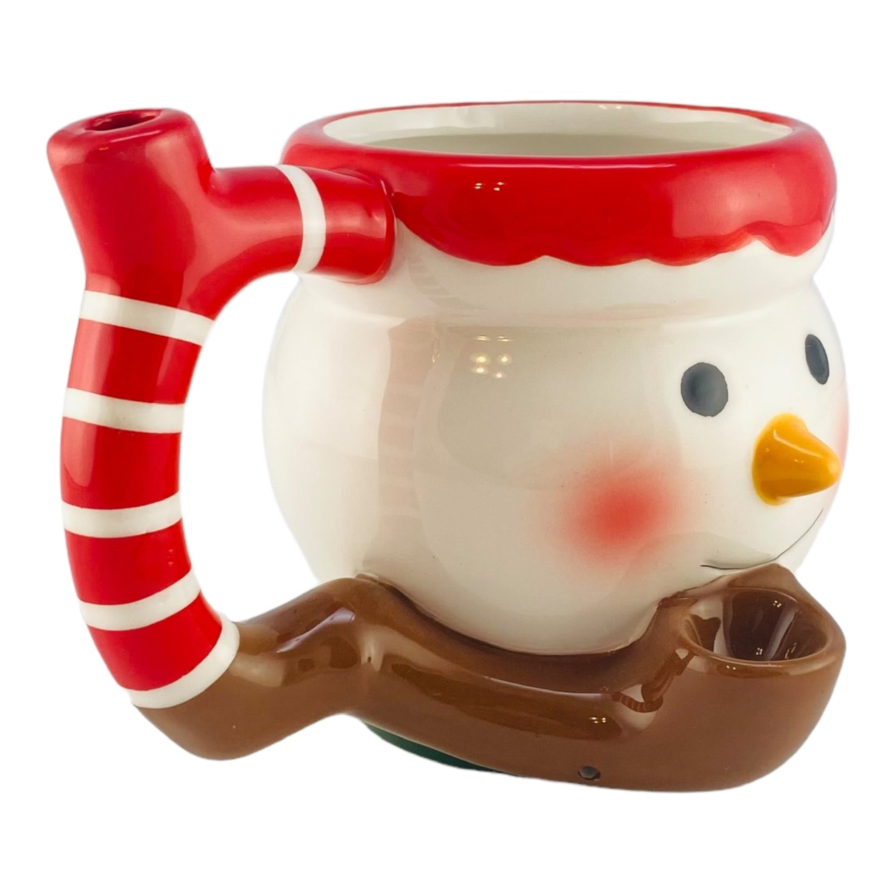 Coffee & Pipe - Ceramic Snowman Mug And Pipe