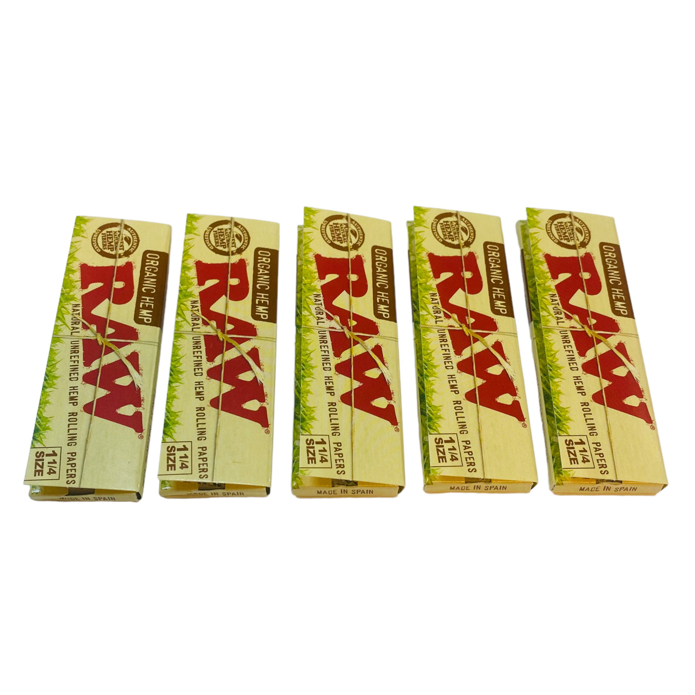 RAW - Organic 1.25 Papers - 5 Packs