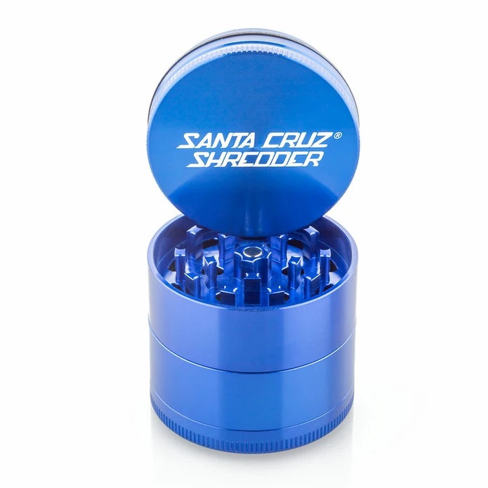 grinder for weed by Santa Cruz Shredder Grinder Medium 4 Piece Blue for sale