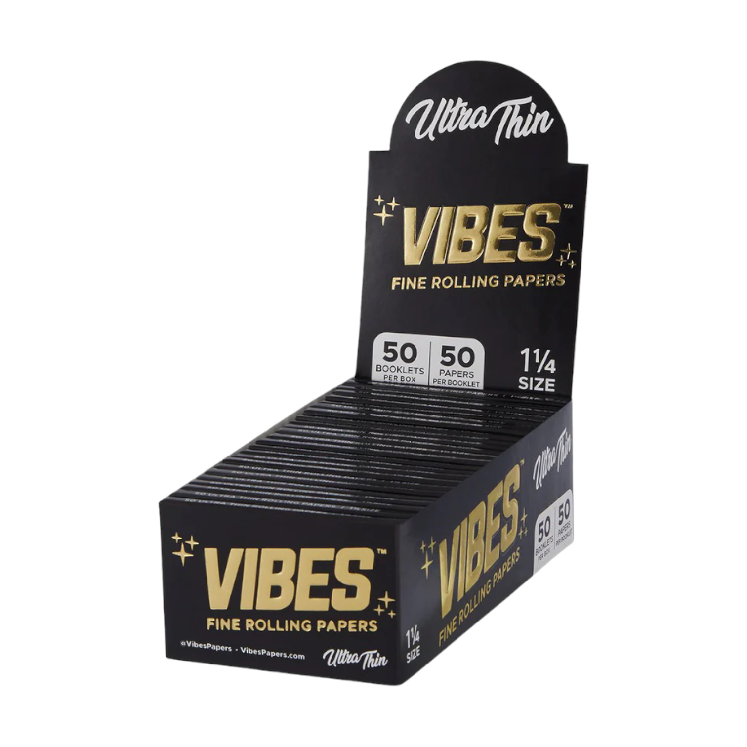 VIBES - BOX Of Ultra Thin 1.25 Papers - 50 Pack Box