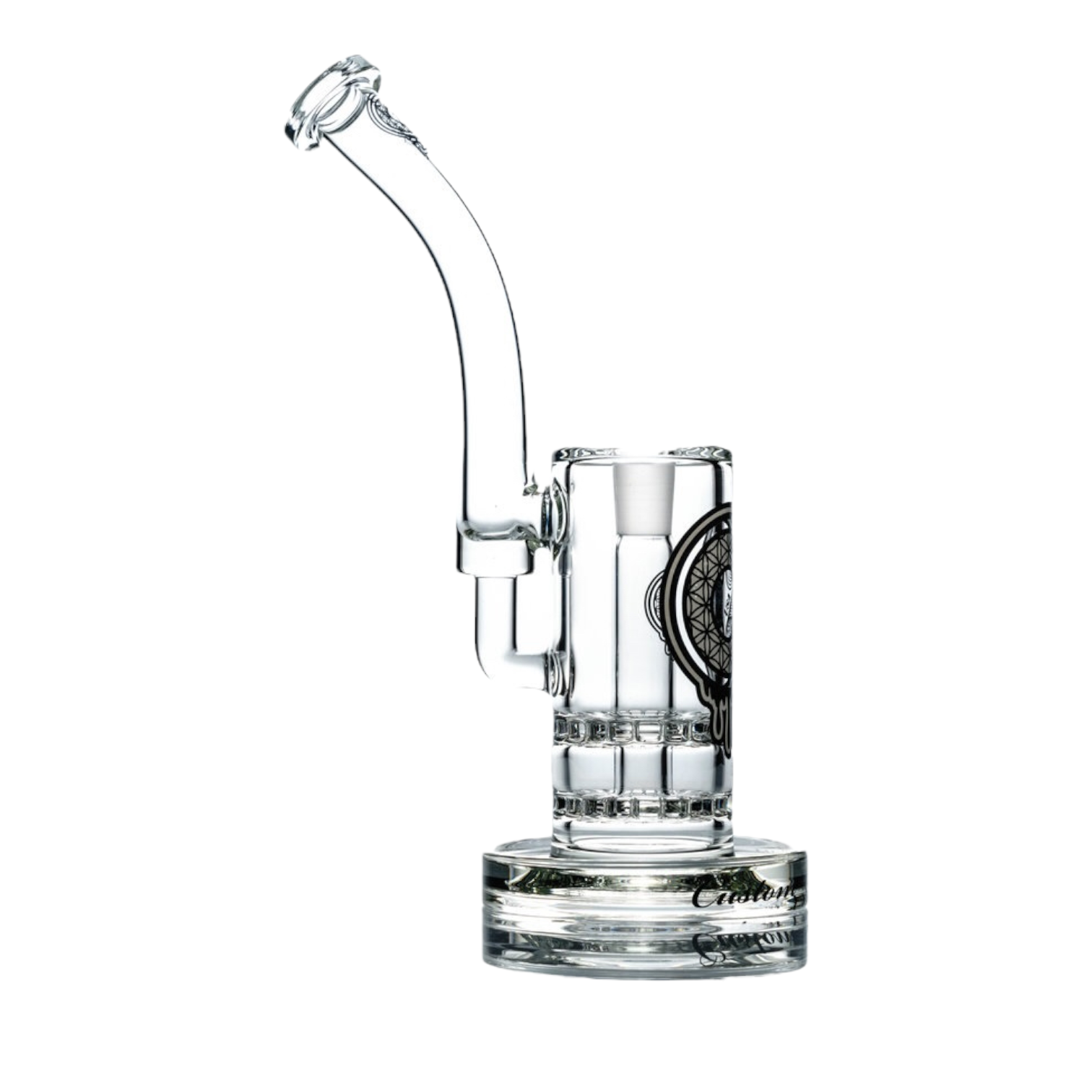 Double Perc Clear Bubbler Water Pipe Made By C2 Custom Creations