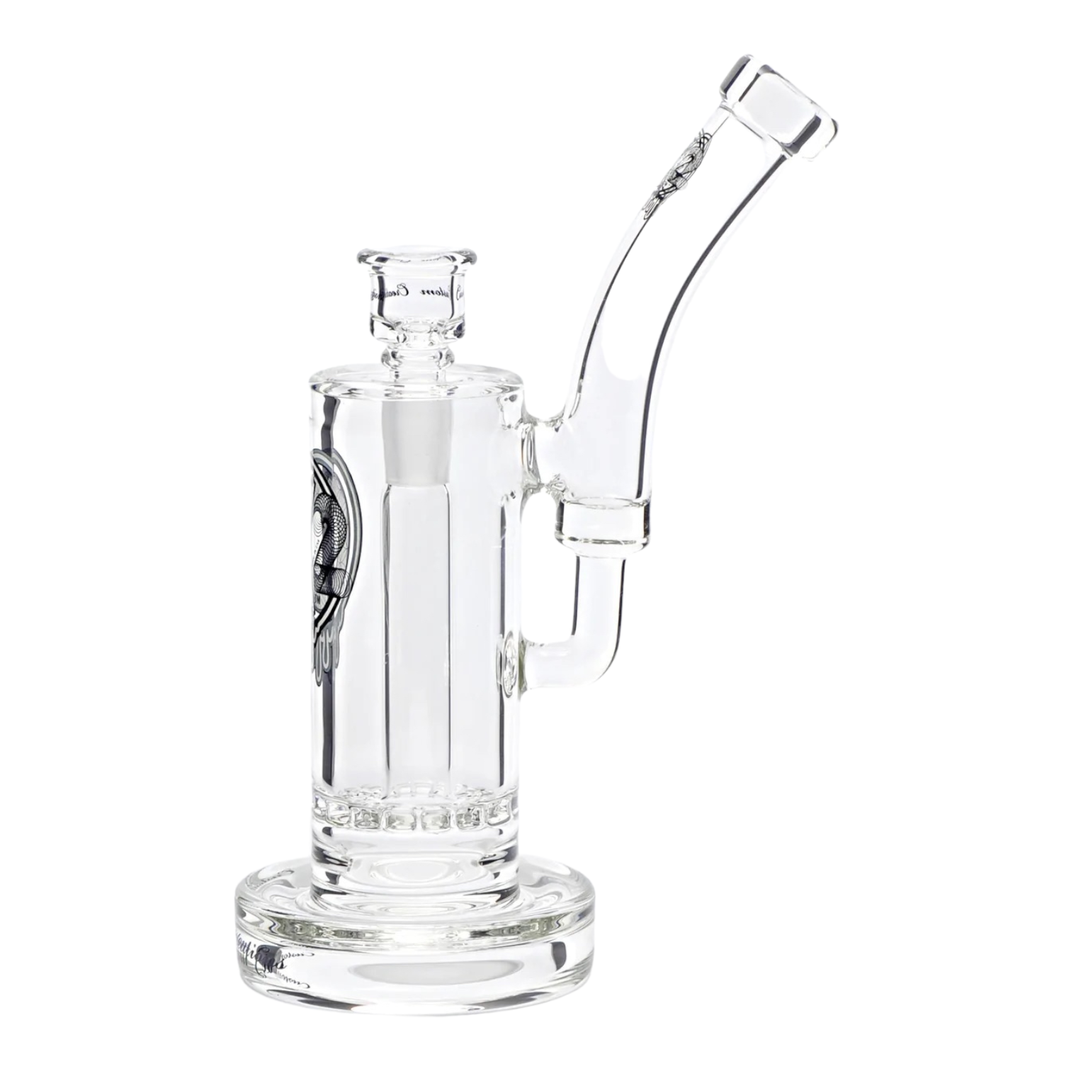 Single Ratchet Perc Tall Clear Bubbler Water Pipe Made By C2 Custom Creations 
