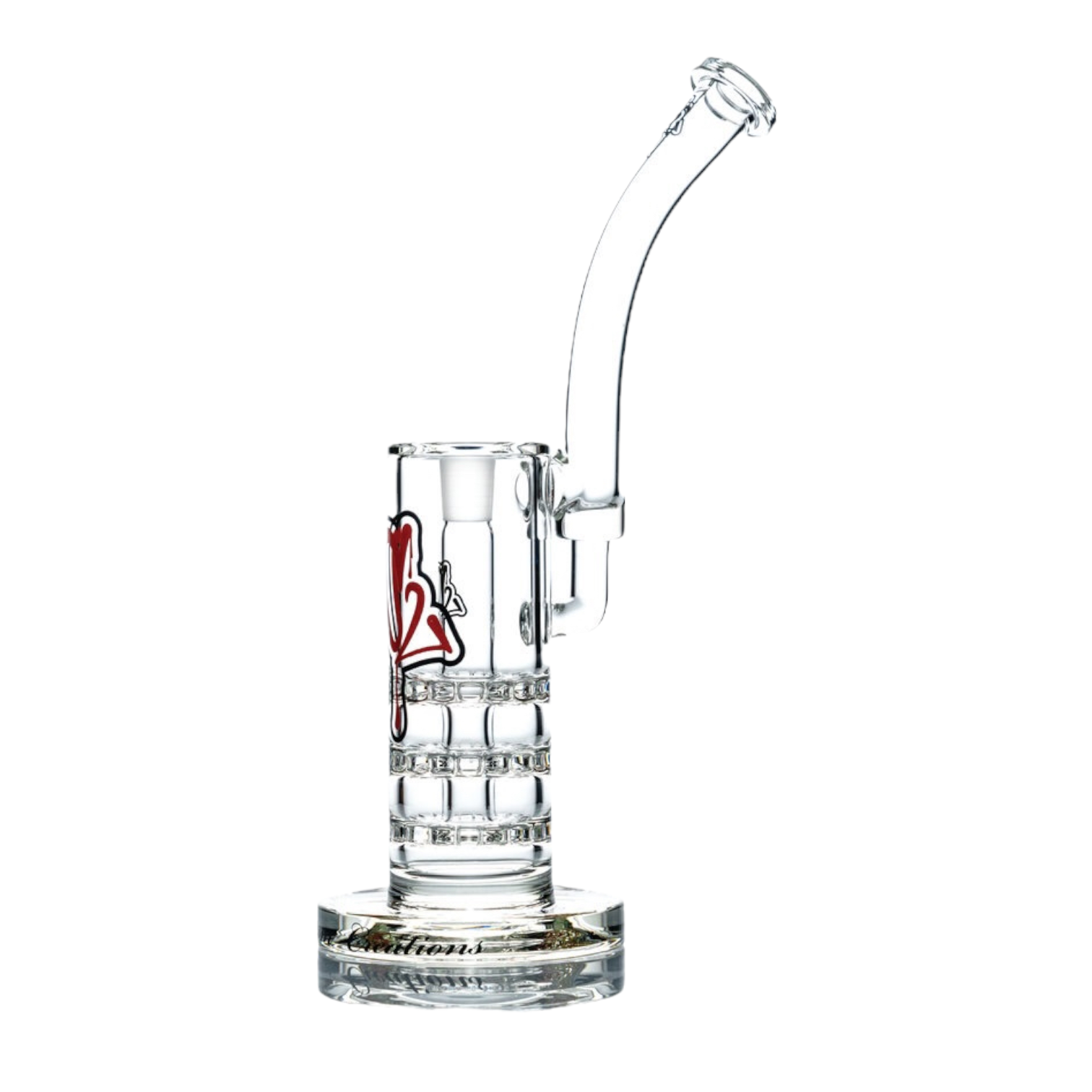 C2 Custom Creations Tall Bubbler Water Pipe - BRB 50 Triple Ratchet Perc