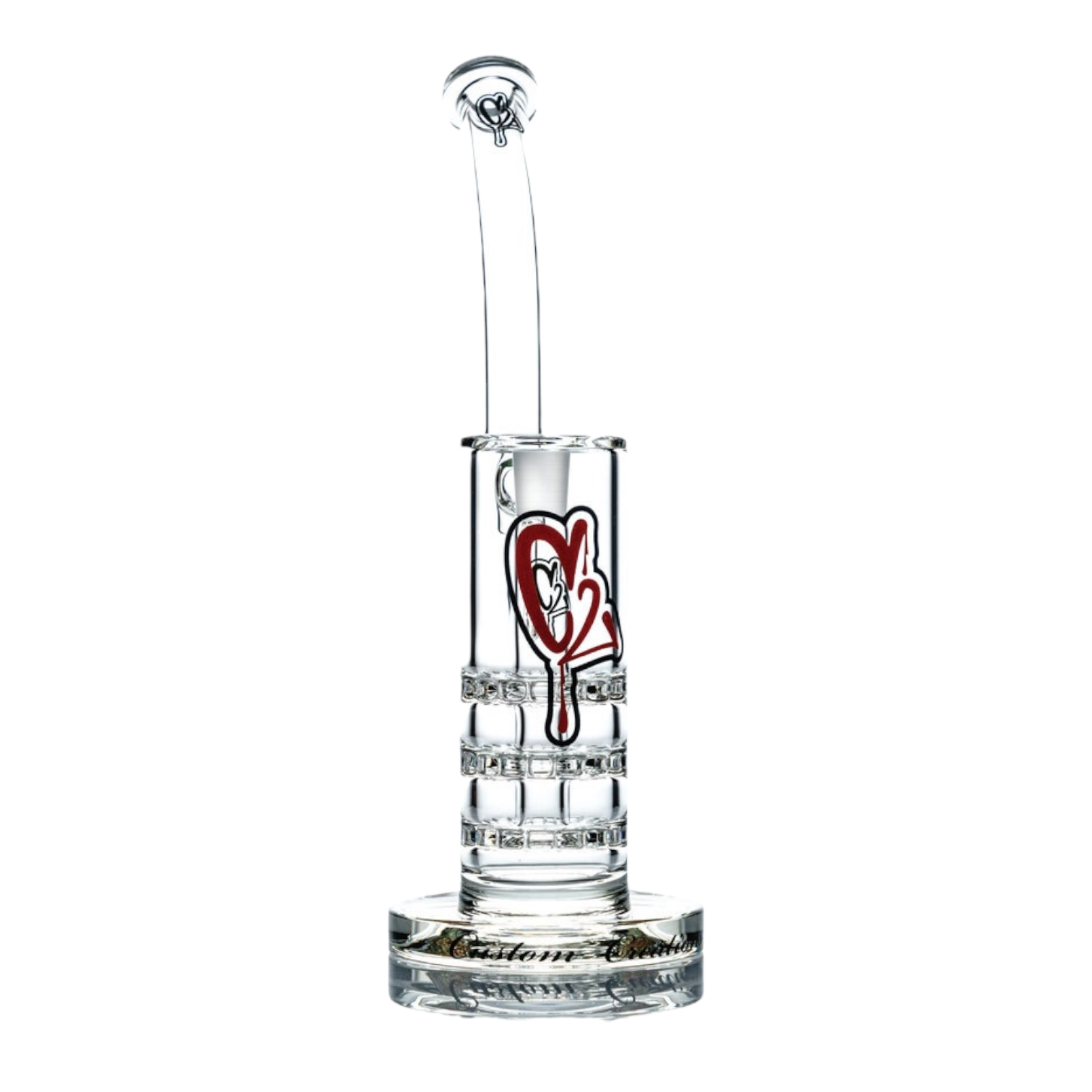 C2 Custom Creations Tall Bubbler Water Pipe - BRB 50 Triple Ratchet Perc
