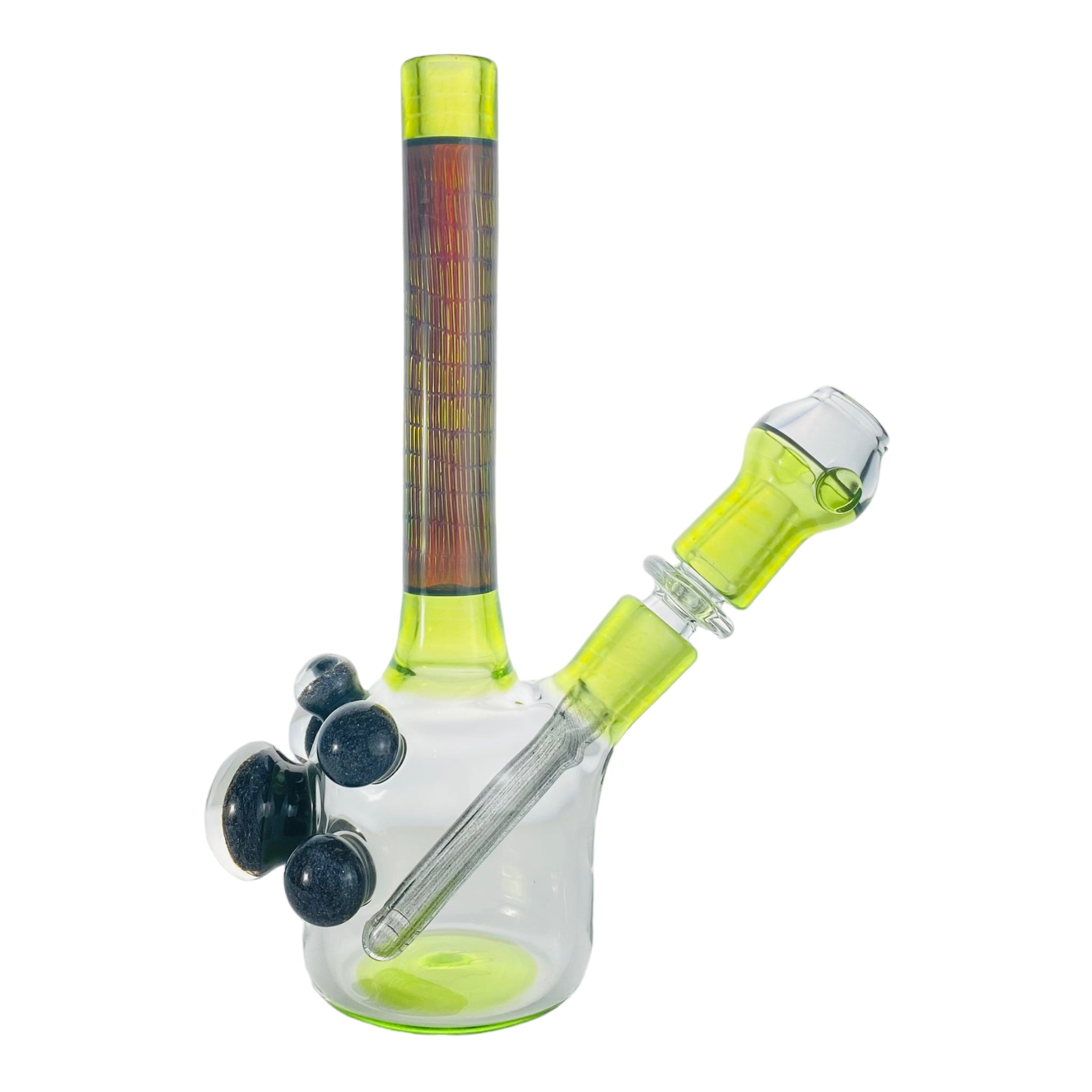 Dave Park Glass - Sublime Green Mini Tube Dab Rig With Bamboo Air Trap Neck