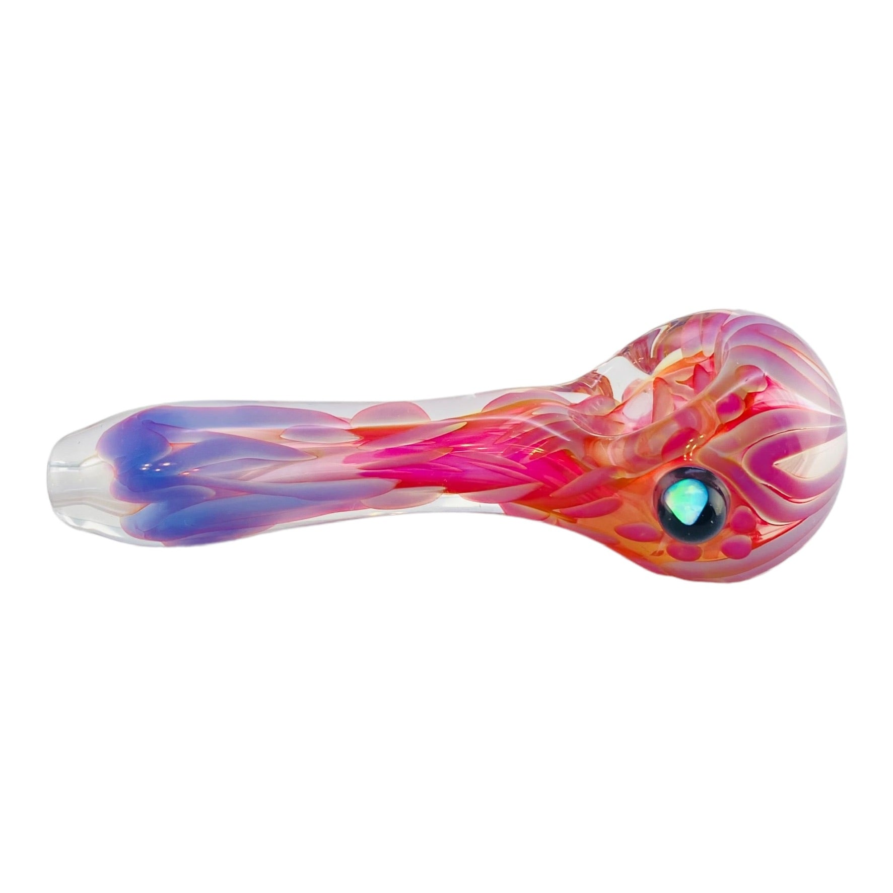 Inside Out Purple Pipe With Pink Fuming & Opal