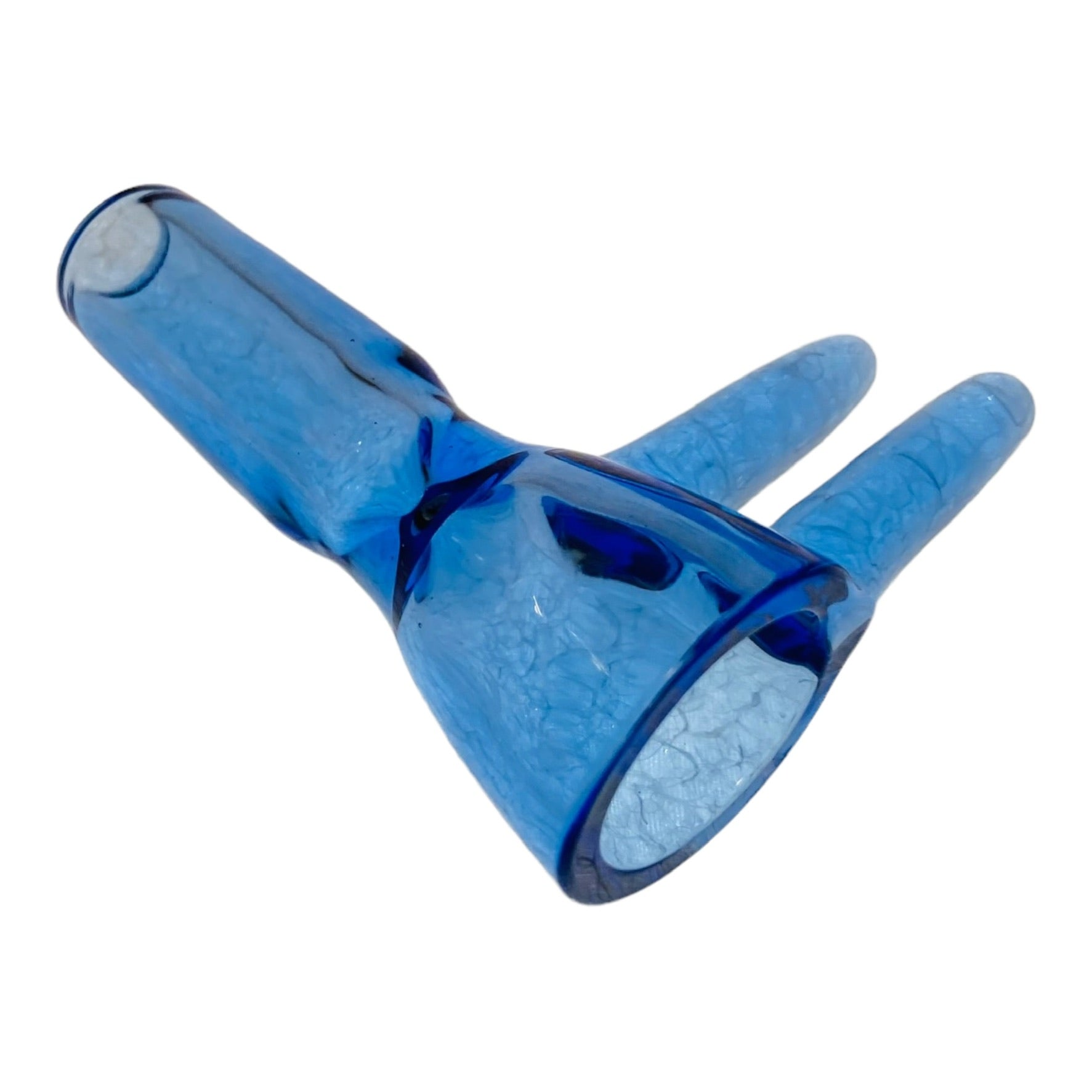 Optera Glass - Cobalt Blue With Blue Handle - 14mm Bowl Piece 