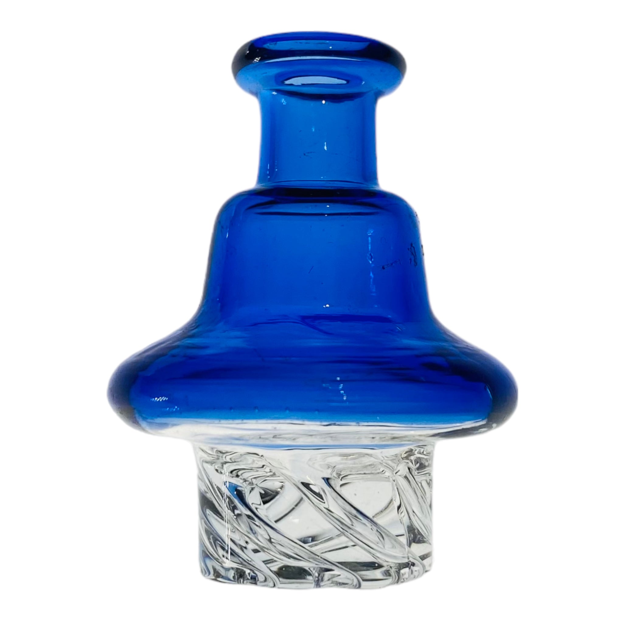 Cobalt Blue Glass Spinner Carb Cap With Directional Airflow
