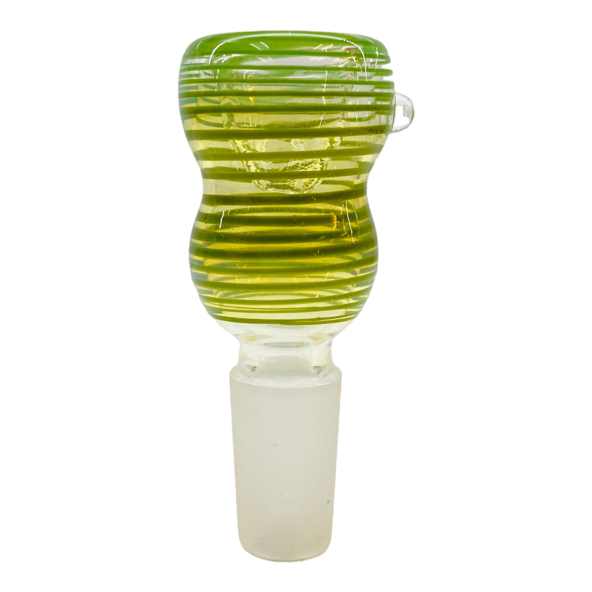 14mm Flower Bowl - Tall Color Bubble Twist Bong Bowl - Green