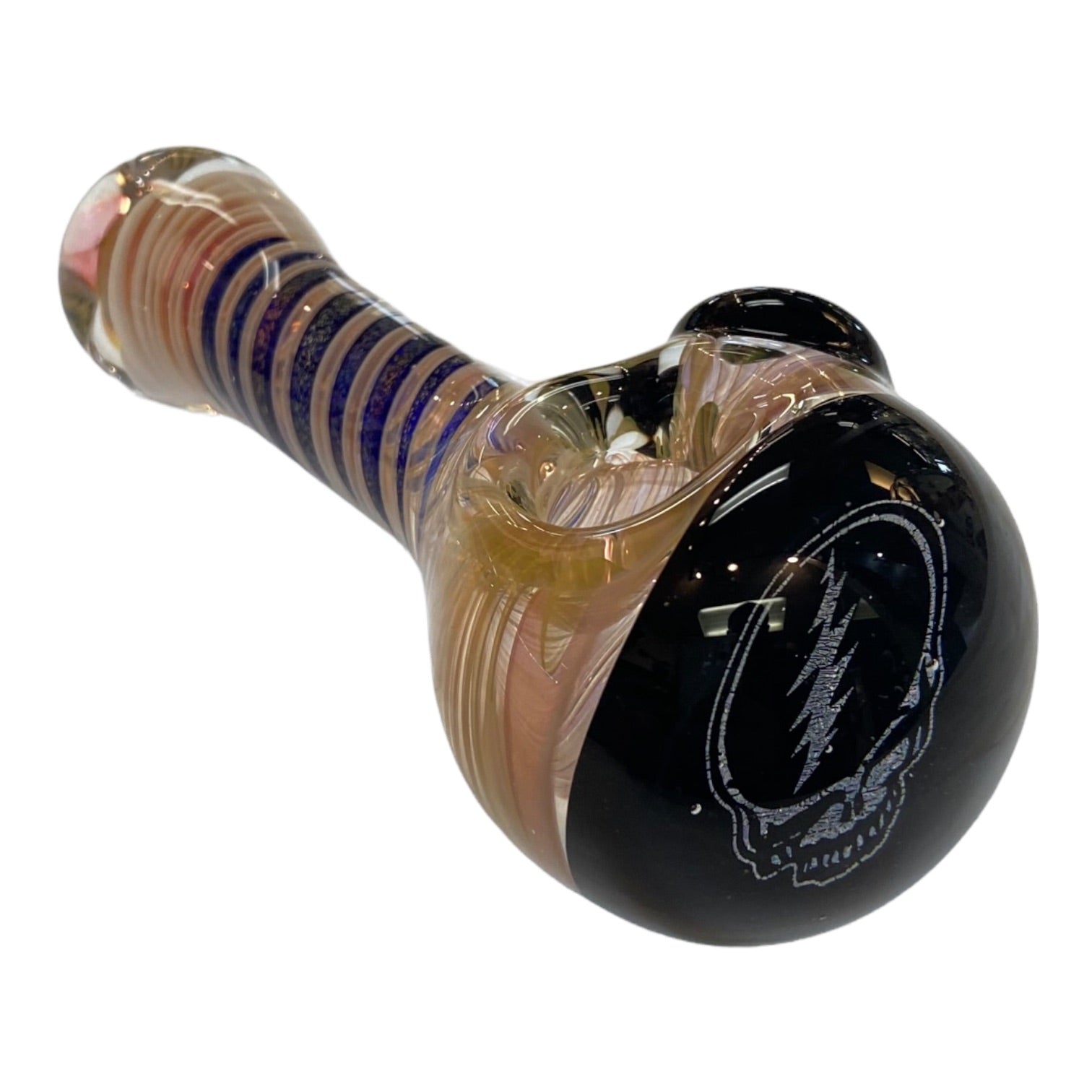 Talent Glass Works - Fume And Color Coil With Steal Your Face Dichro End - Glass Hand Pipe