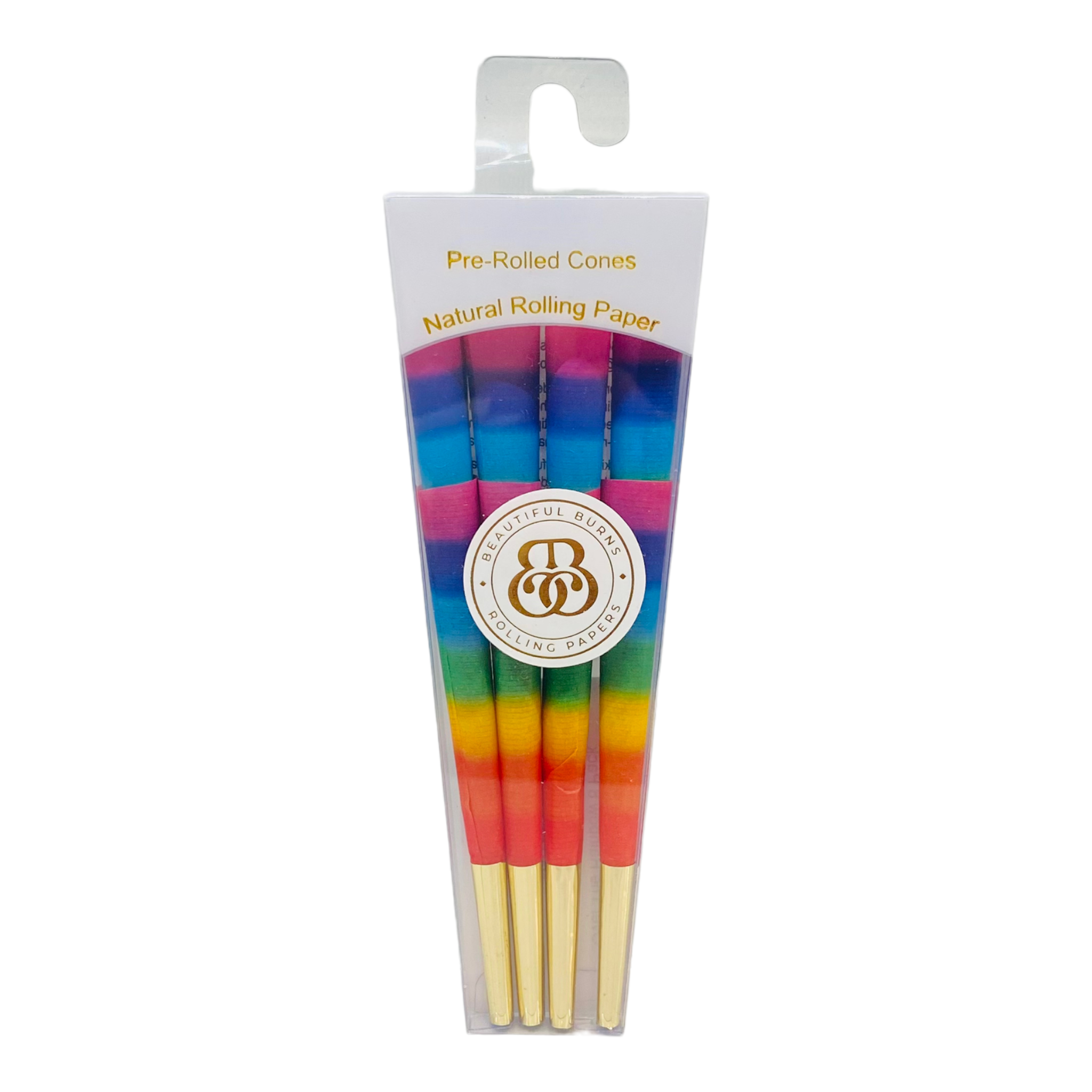 pack of Beautiful Burns - Rainbow Colored Prerolled Cones 8ct
