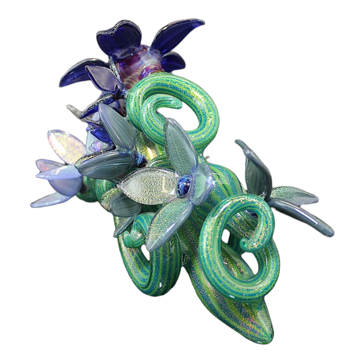 Darby Holm - The Death Flower- Cactus Dichro Butterfly Push Bubbler