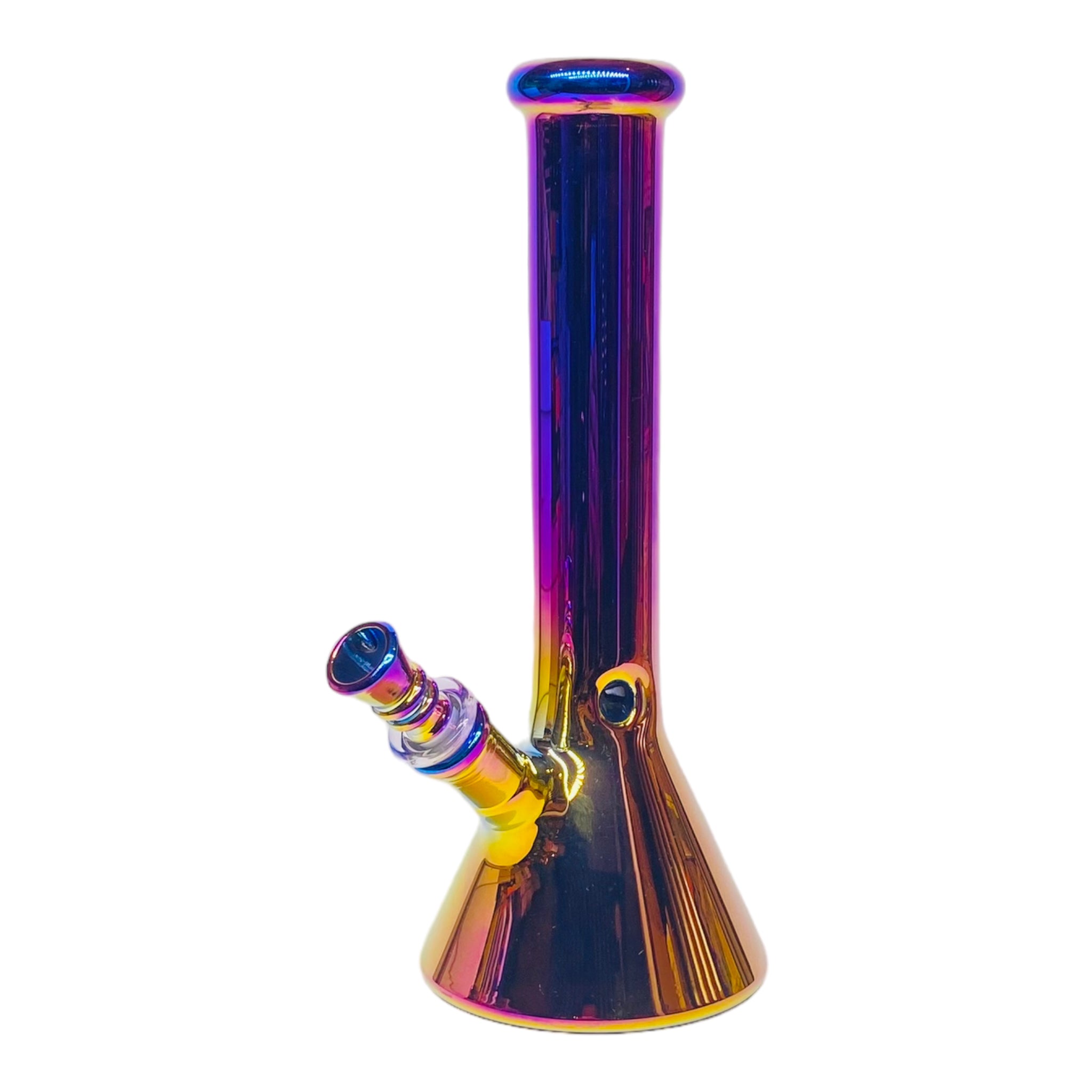 cute 10 Inch Purple Rainbow Beaker Base Glass Bong