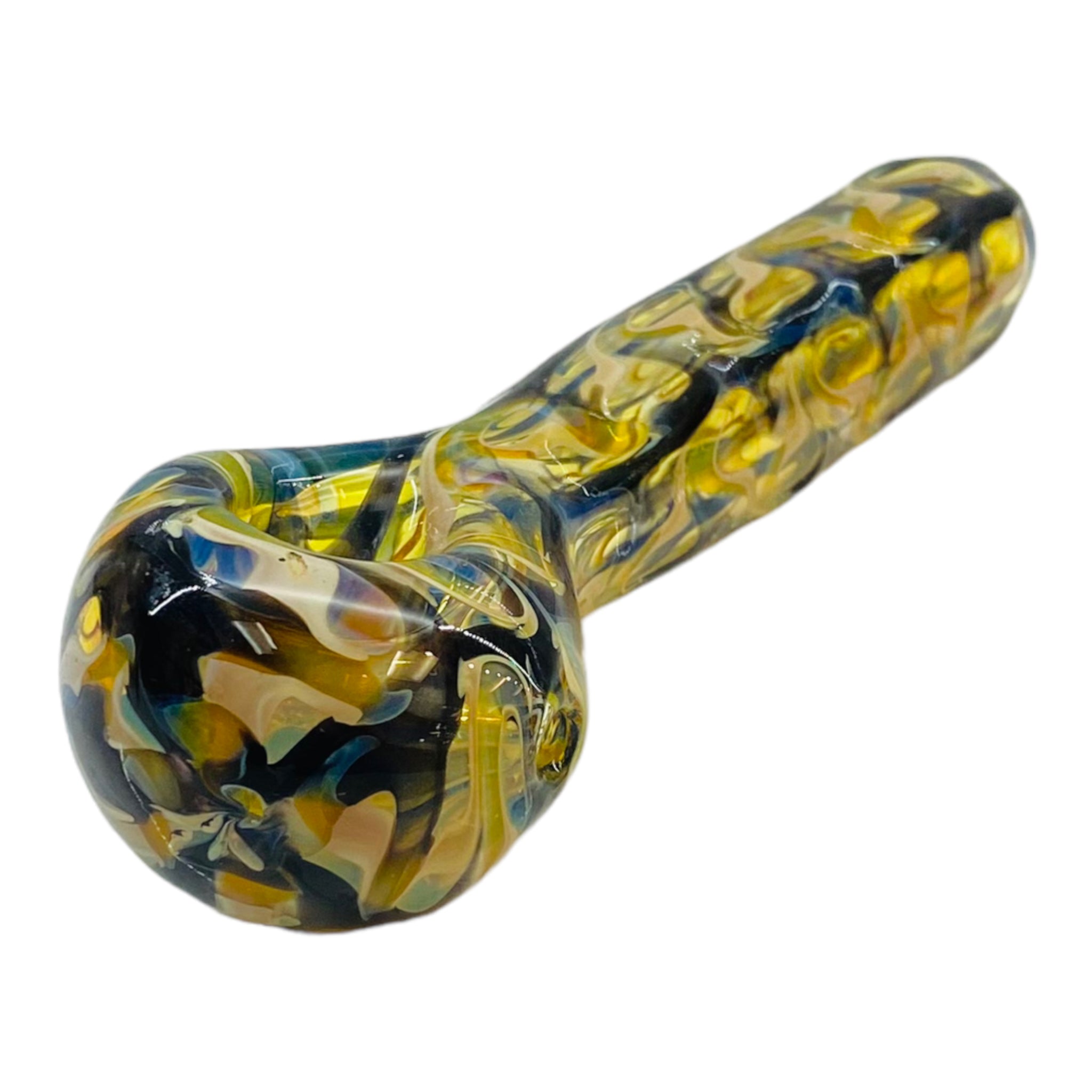 Glass Hand Pipe With Boomer On Side