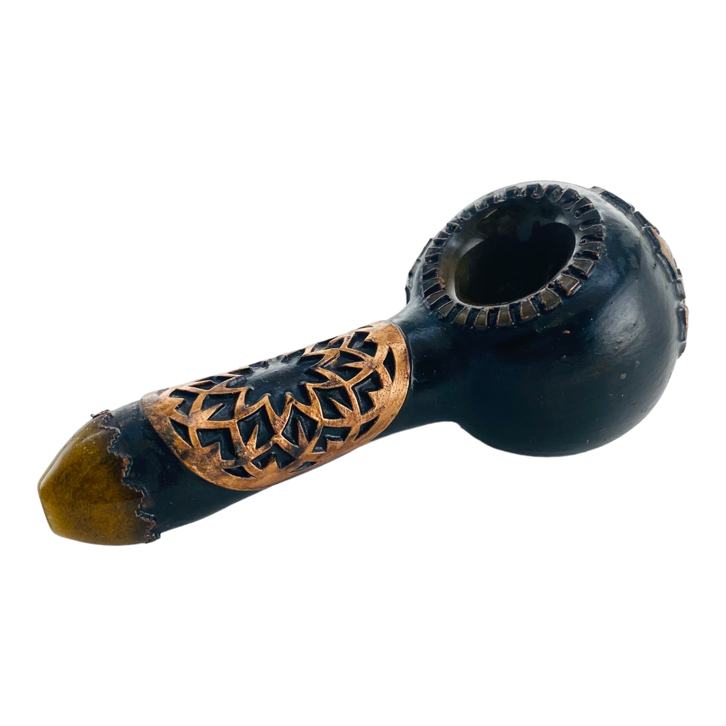 Liberty 503 Glass - Deep Sandblasted And Copper Electroformed Mandala Spoon