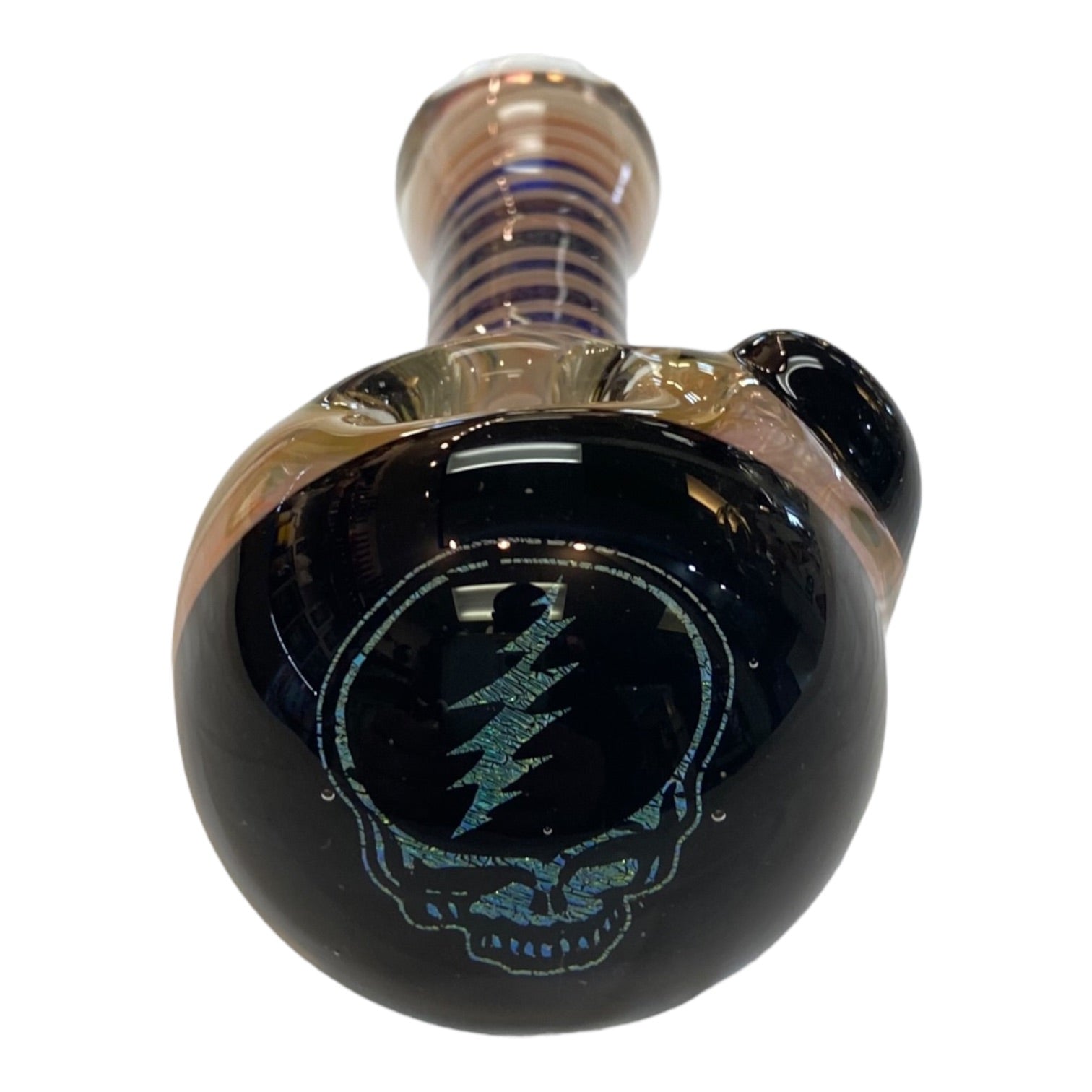 Talent Glass Works - Fume And Color Coil With Steal Your Face Dichro End - Glass Hand Pipe