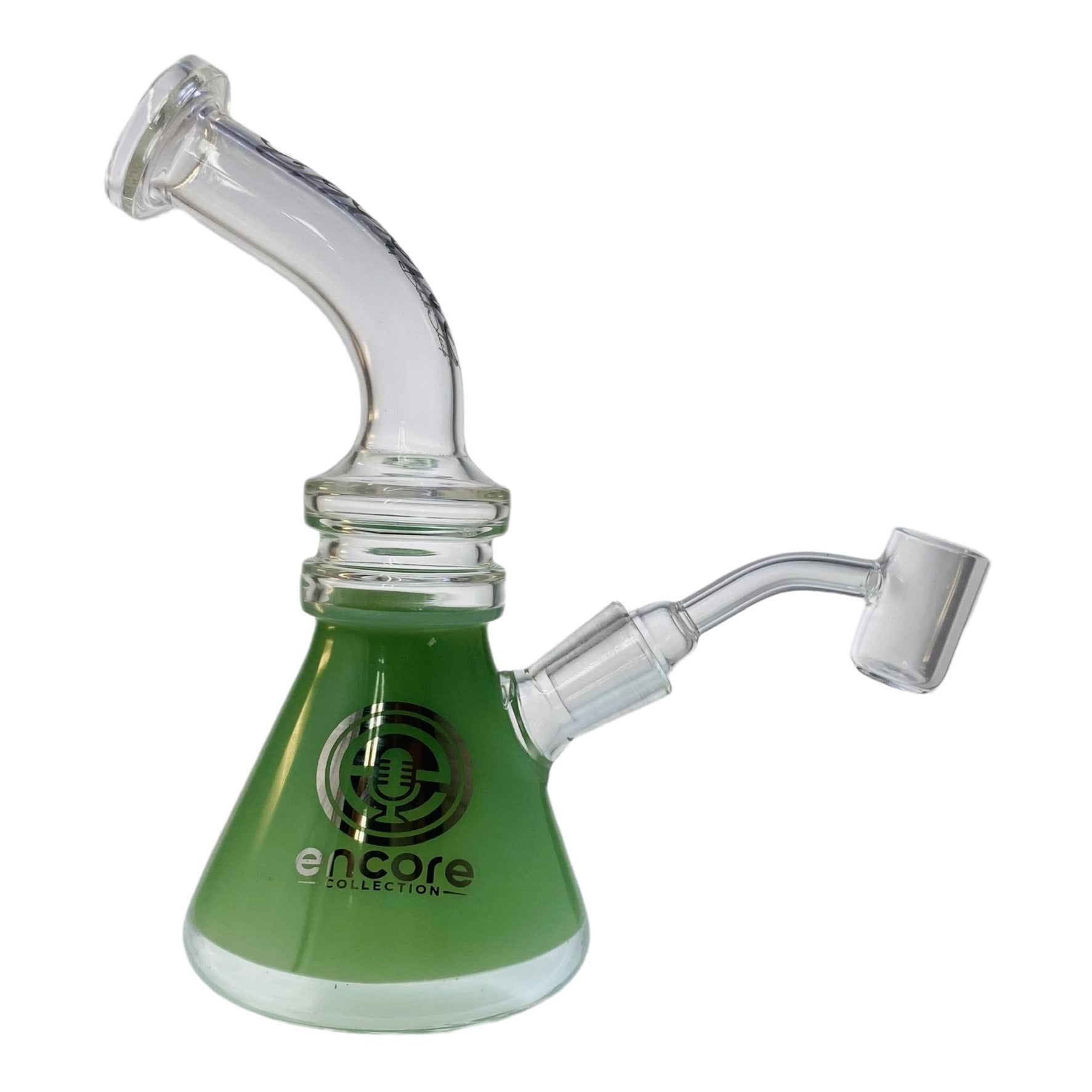 best cheap cute Encore Glass Beaker Base Dab Rig Bent Mouthpiece And Teal Base