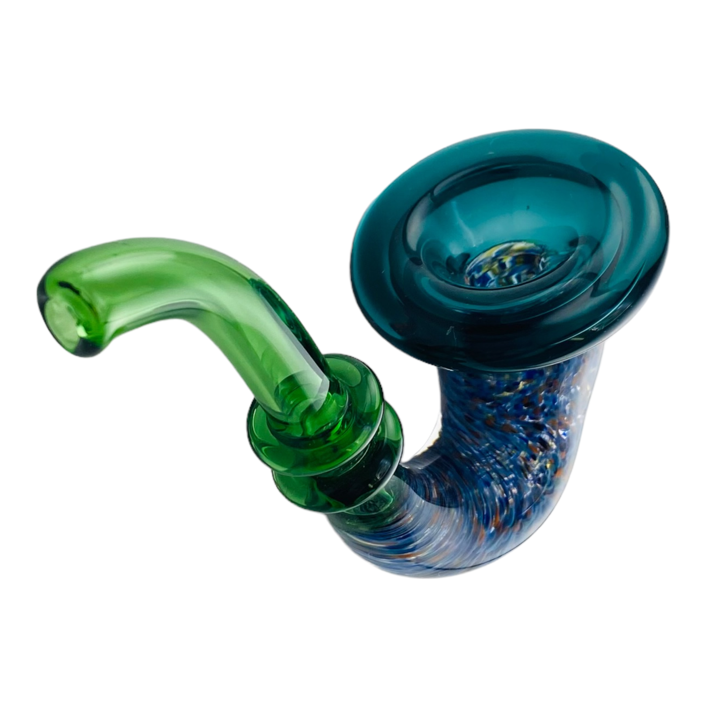 Xen Art Glass - Green With Mystic Frit Glass Sherlock