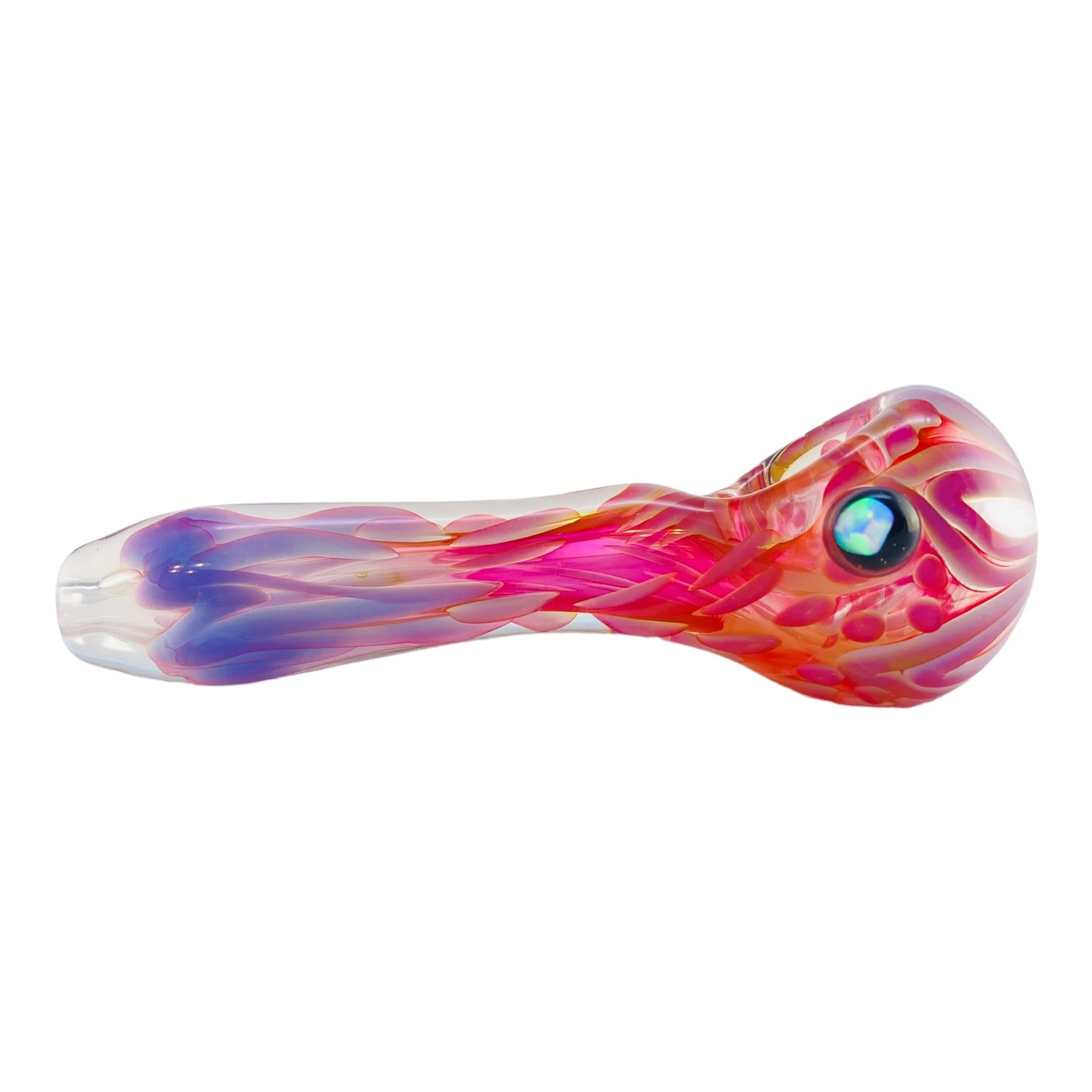 Inside Out Purple Pipe With Pink Fuming & Opal