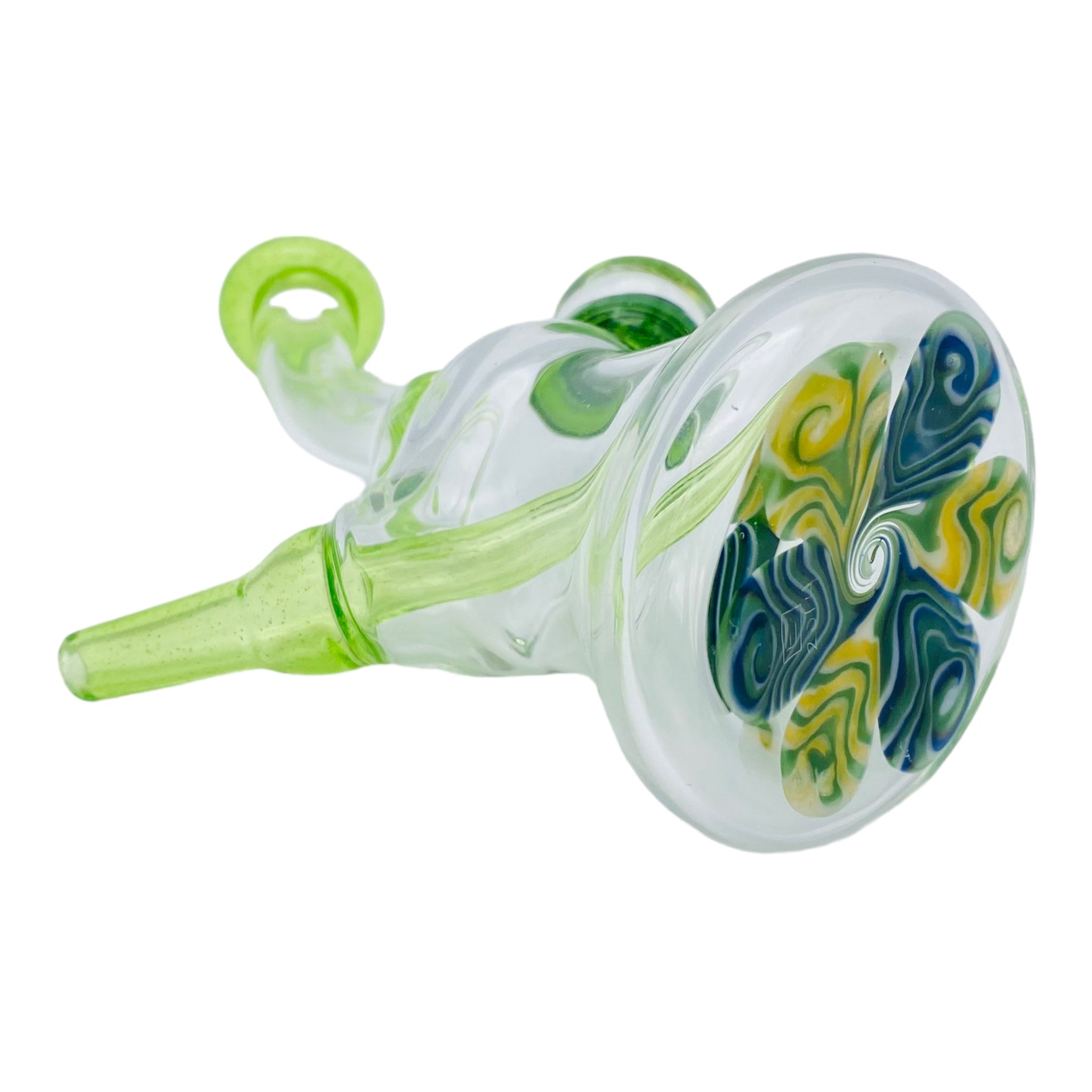 E Box Glass - Mini Glass Dab Rig With Sublime Green Fixed 10mm Fitting