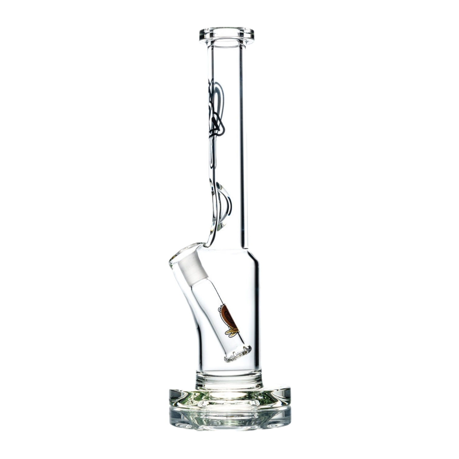 Clear C2 Custom Creations Mini Tube Water Pipe Rig With Thick Glass Tubing 