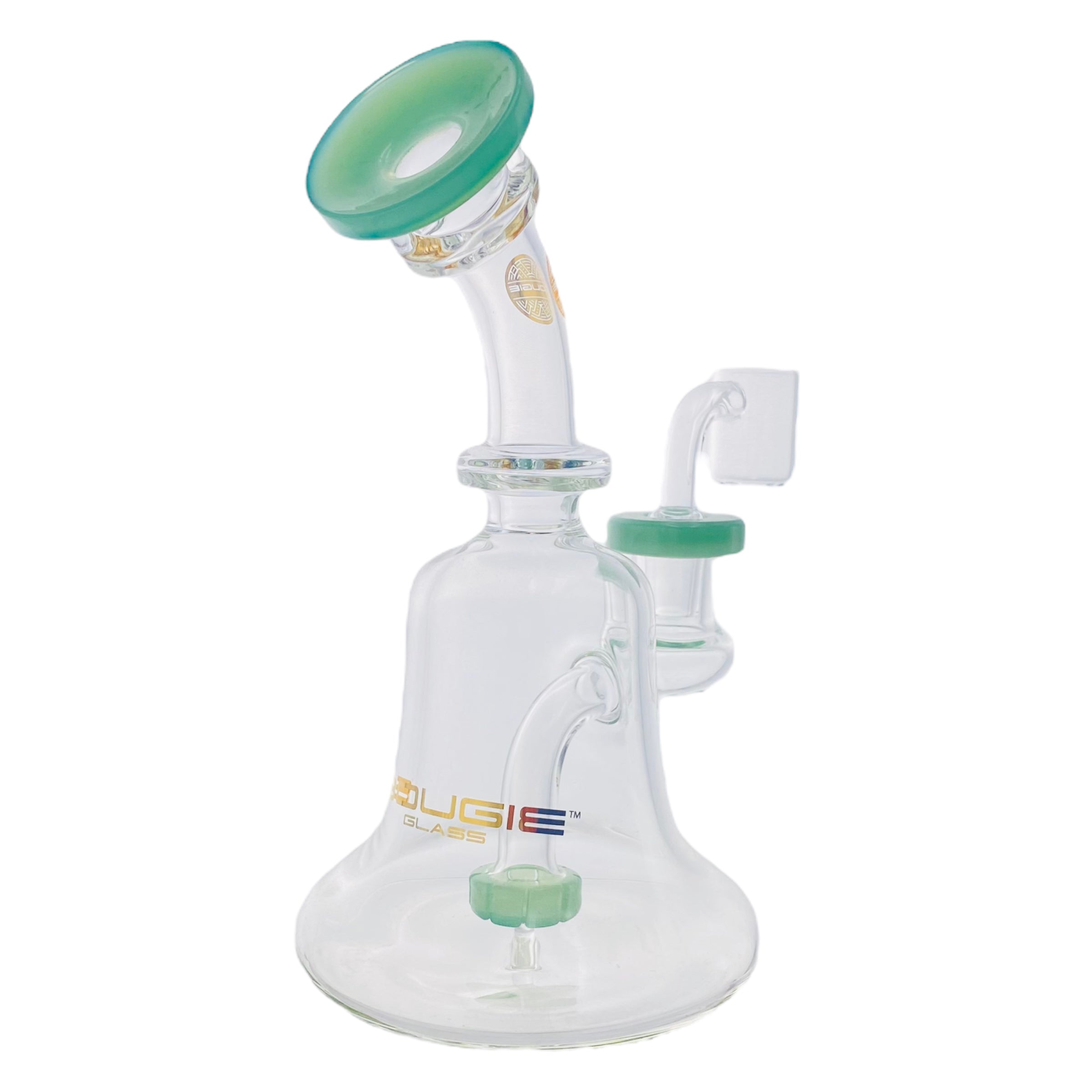 Bougie Glass - Small Dab Rig Banger Hanger 14mm Fitting - Sea Foam Green