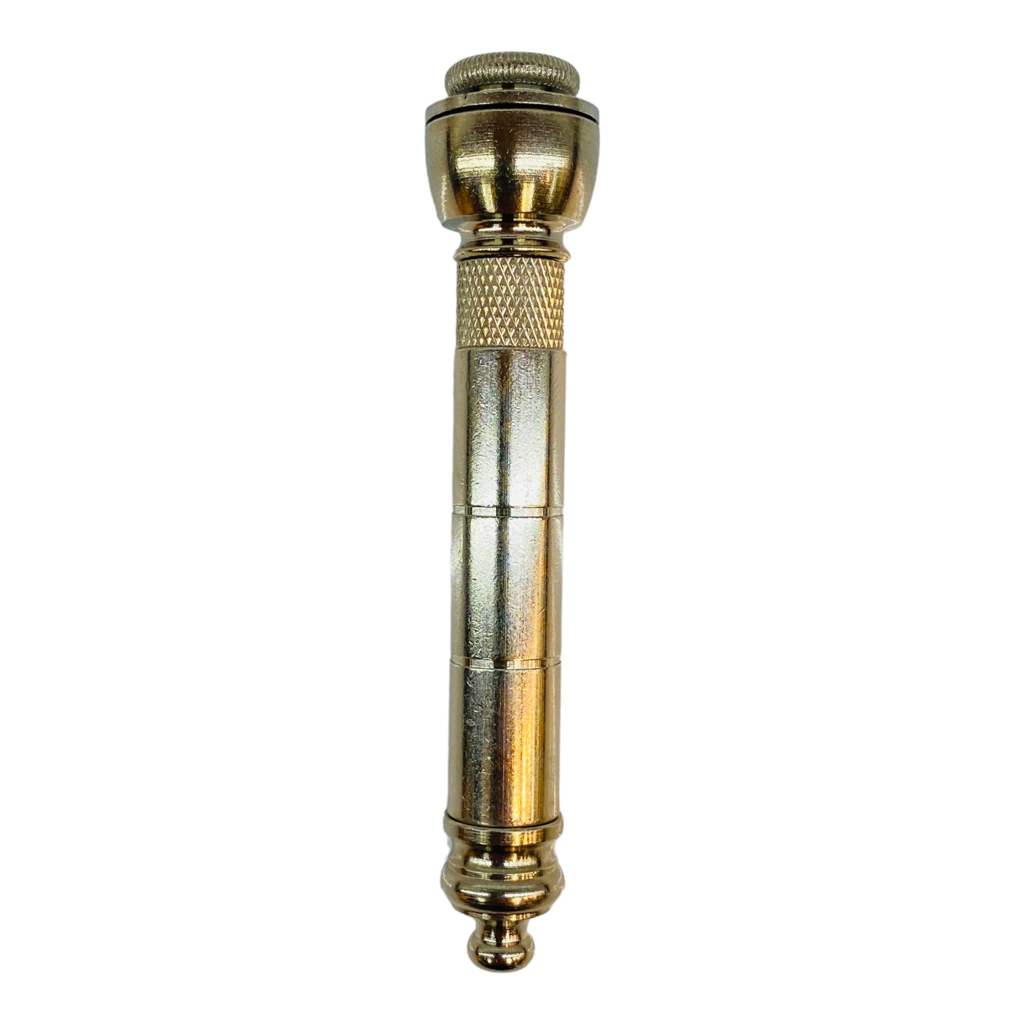 Metal Hand Pipes - Straight Chillum Metal One Hitter With Cap