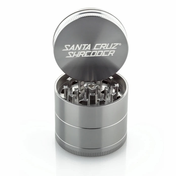 grinder for weed Santa Cruz Shredder Grinder Medium 4 Piece Grey for sale